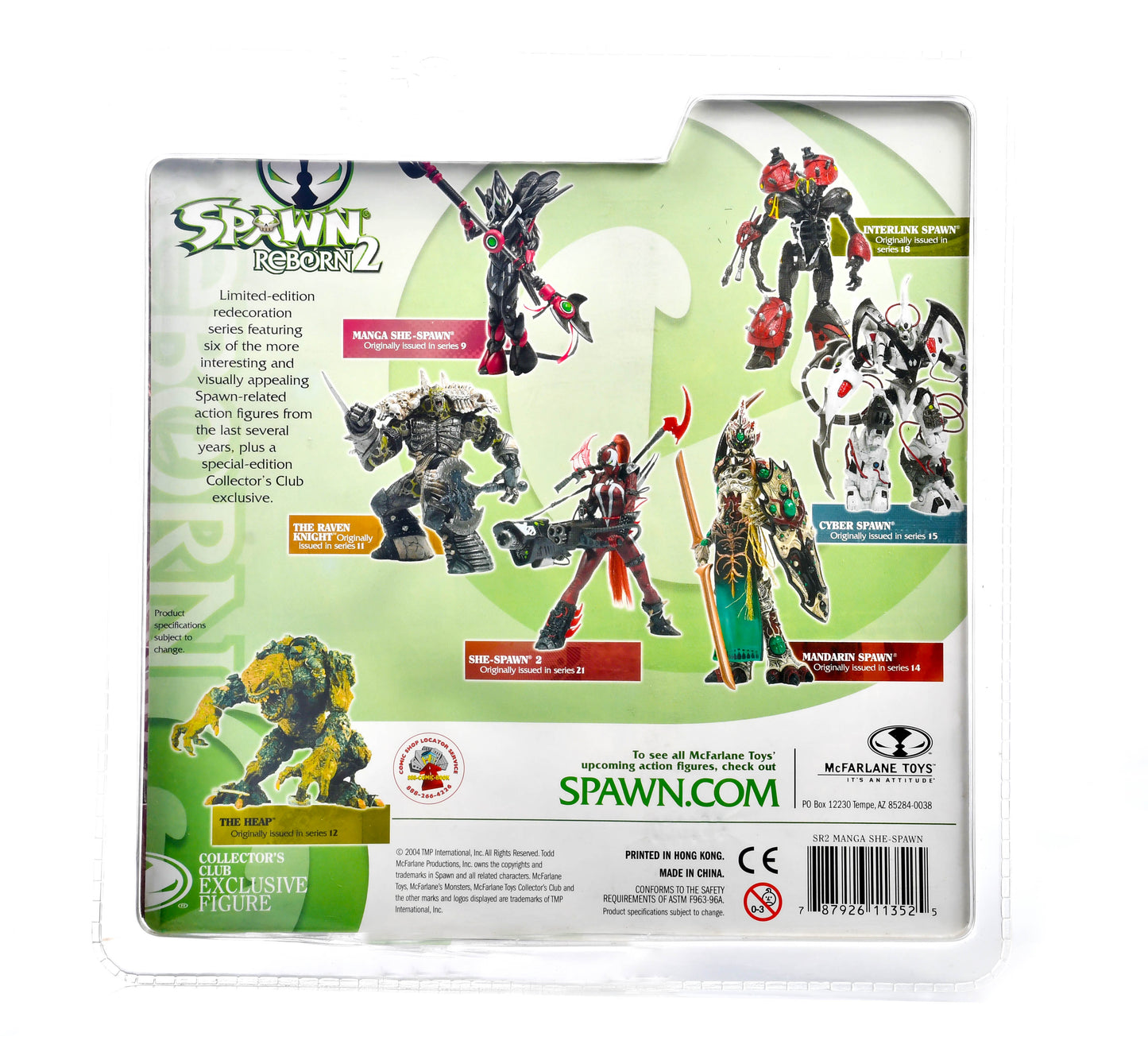 2004 SPAWN REBORN SERIES 2 Manga SHE-SPAWN 7" FIGURE MCFARLANE MISP