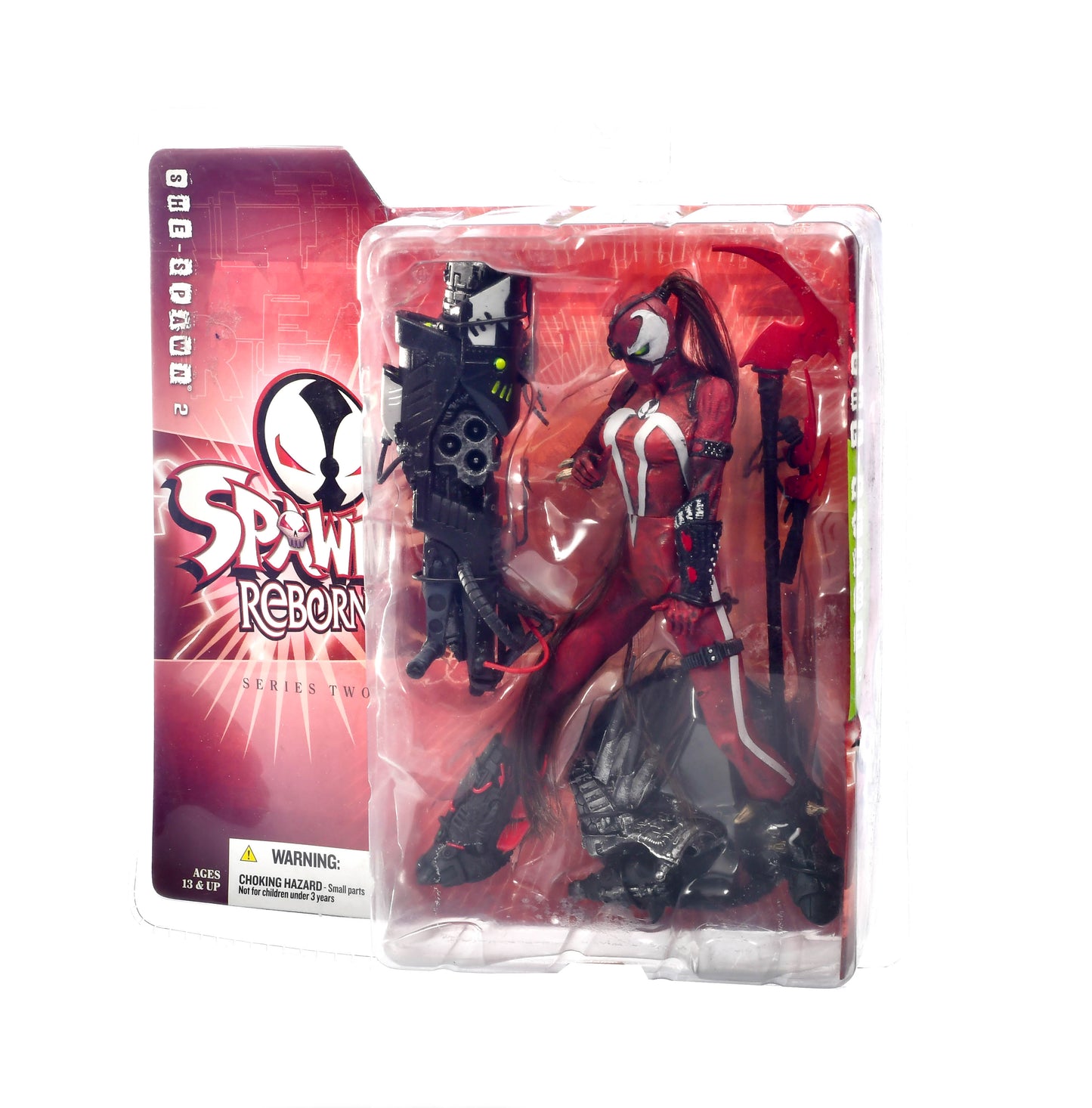 MCFARLANE TOYS SPAWN REBORN SERIES 2 SHE SPAWN 2 RED SUIT 2004 AGES 13 & UP .