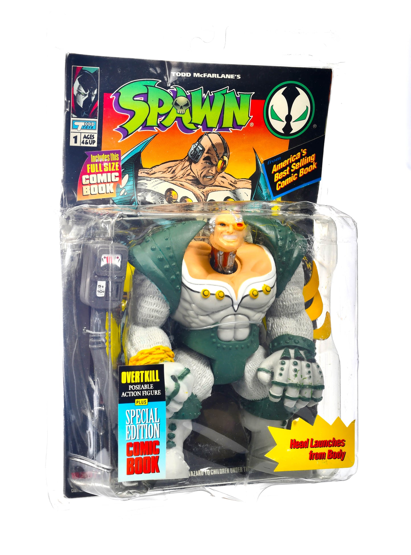 Overtkill Action Figure Vintage 1994 McFarlane Toys Spawn