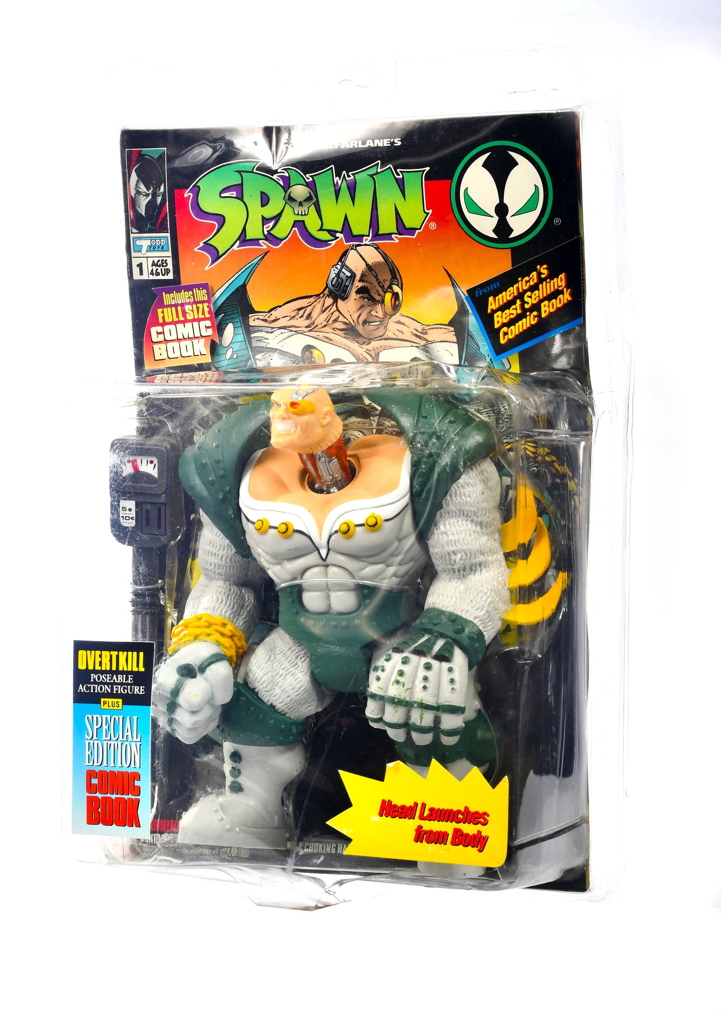 Overtkill Action Figure Vintage 1994 McFarlane Toys Spawn