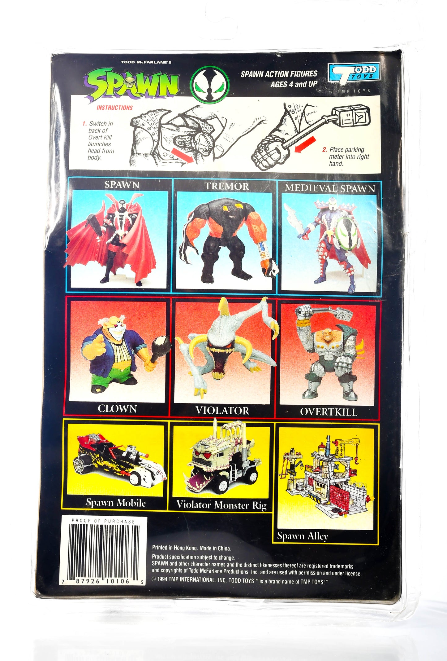 Overtkill Action Figure Vintage 1994 McFarlane Toys Spawn