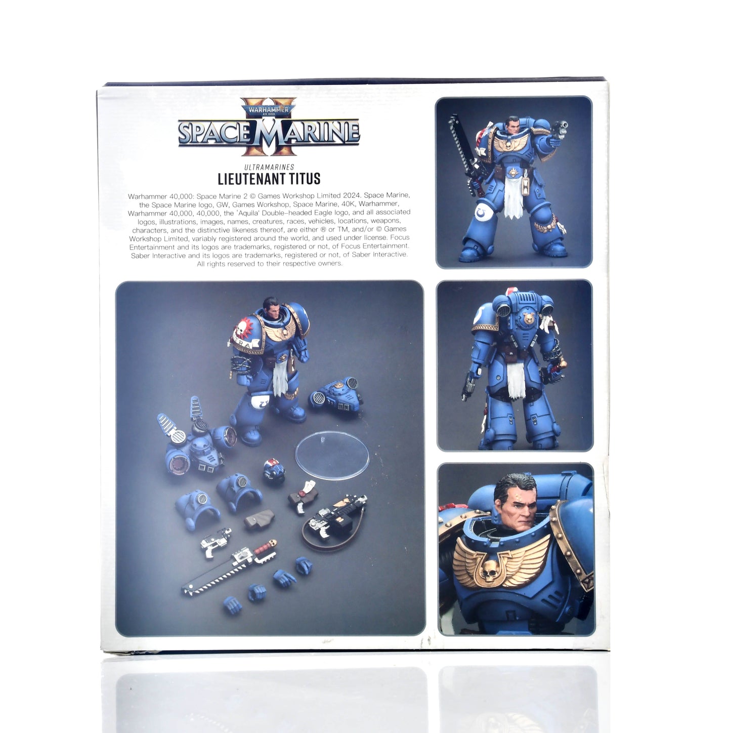 Warhammer Space Marine Ultramarines Lieutenant Titus Model Figurine