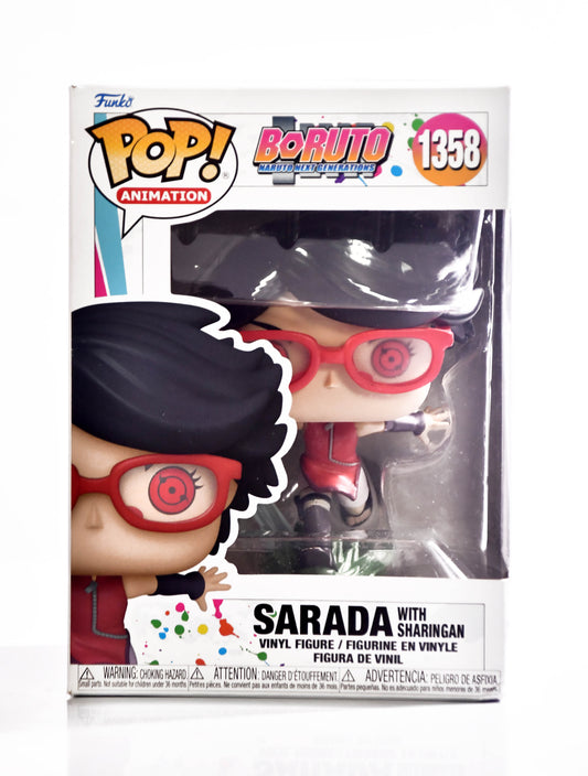 Funko Pop! Naruto Sarada with Sharingan #1358 GITD Entertainment Earth Exclusive
