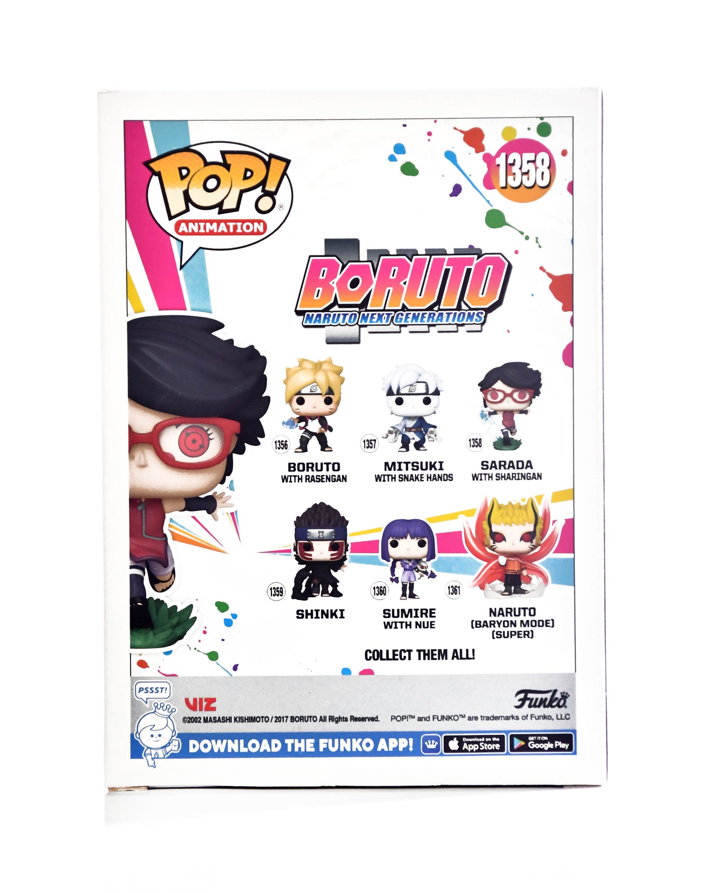 Funko Pop! Naruto Sarada with Sharingan #1358 GITD Entertainment Earth Exclusive