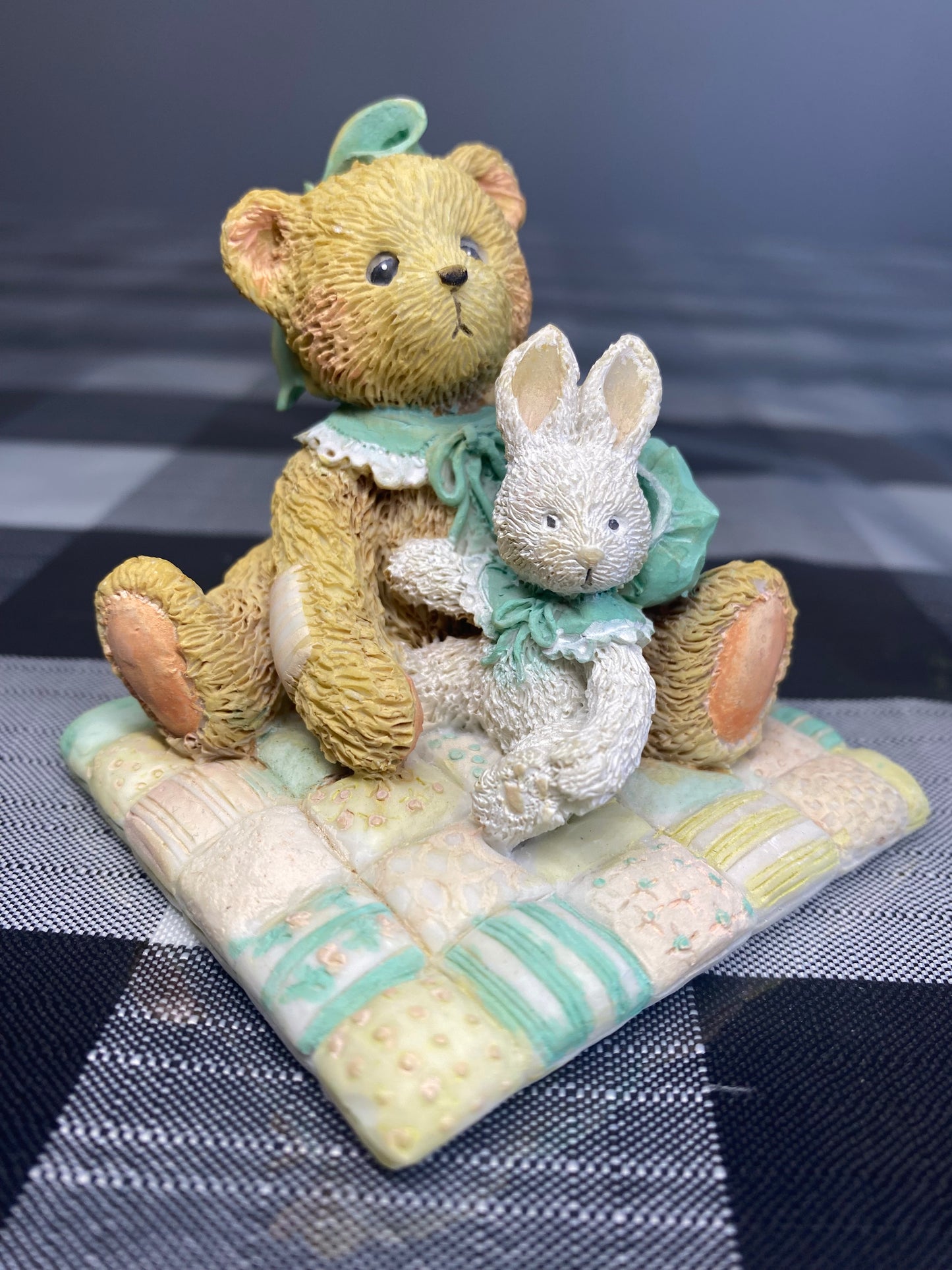 Cherished Teddies I'd Be Lost Without You Figurine. Camille. Rabbit. Quilt. 1991