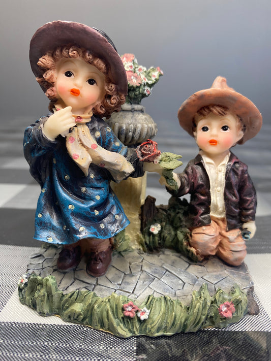 Vintage Figurine Boy and Girl