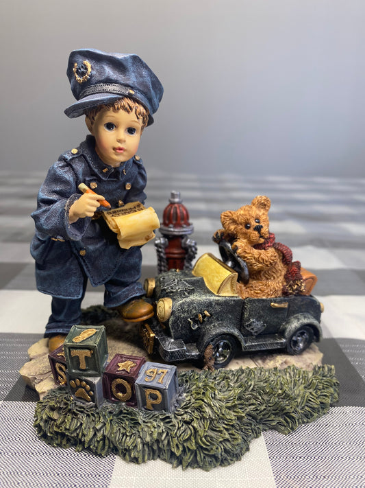 Yesterday's Child Dollstone Coll. Figurine - Boyd Bears Benjamin With Matthew