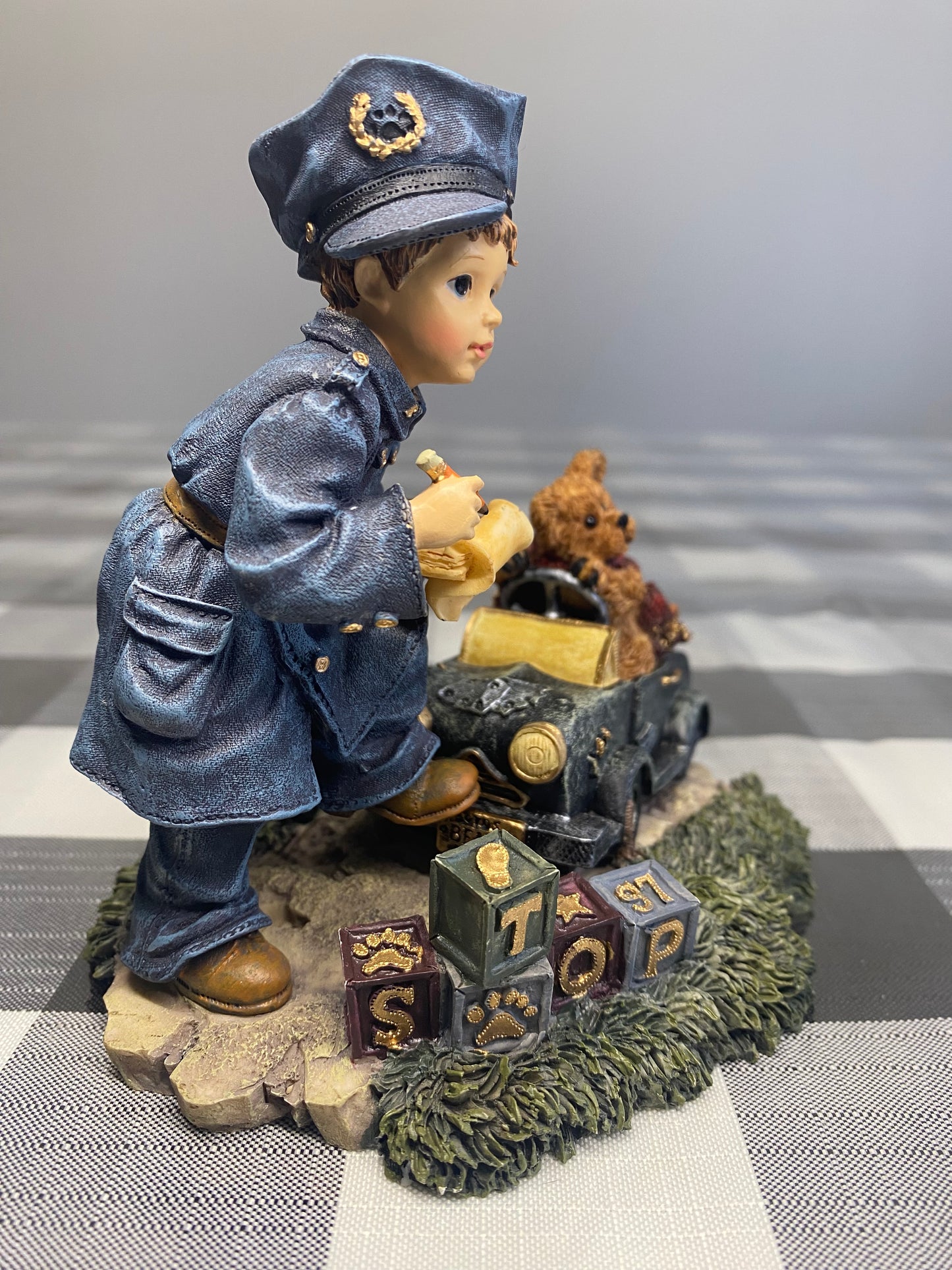 Yesterday's Child Dollstone Coll. Figurine - Boyd Bears Benjamin With Matthew