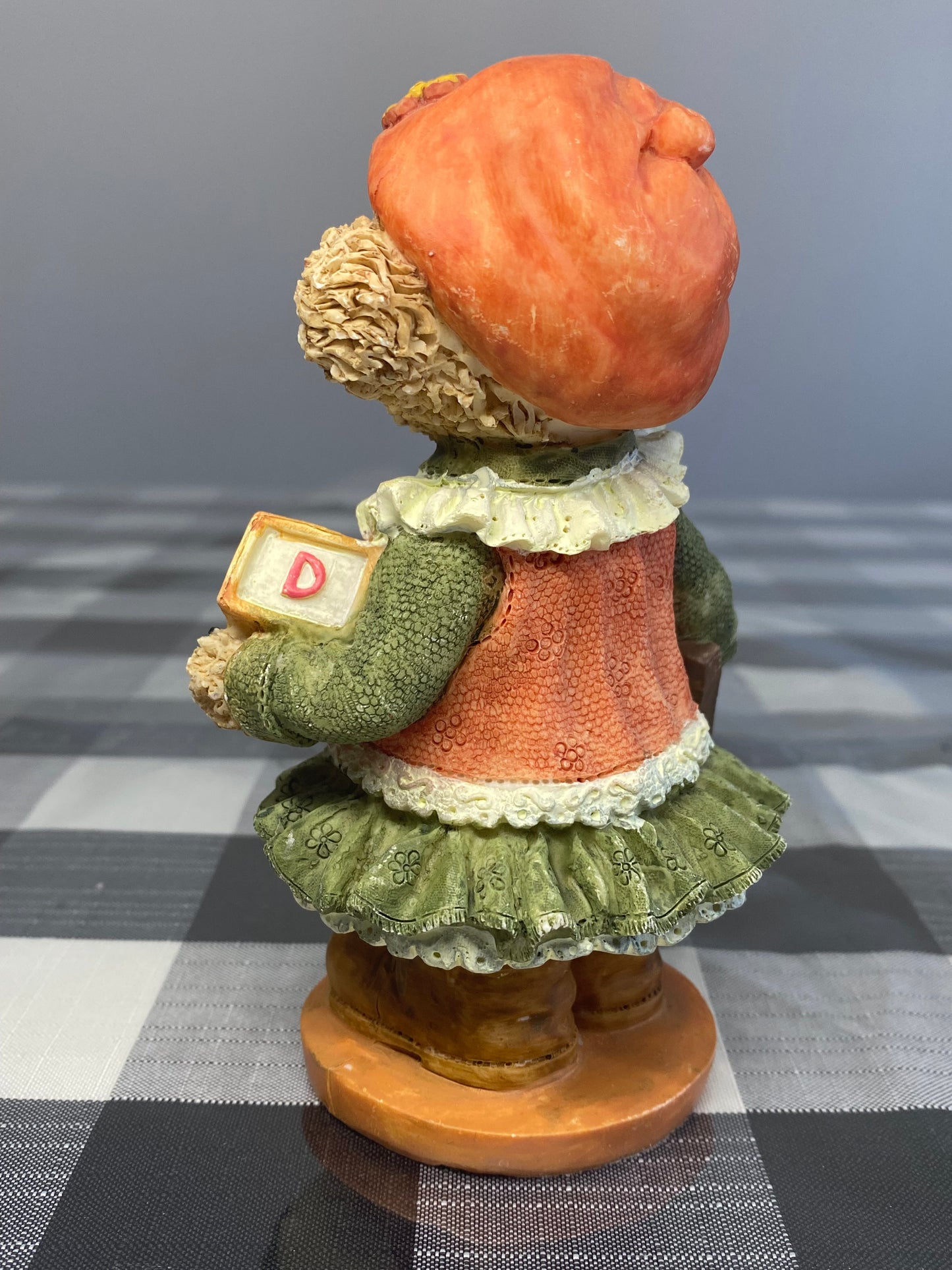 Boyds Bears and Friends Bearstone Ms. Griz Figure Stone Toys Vintage Pumpkin B15