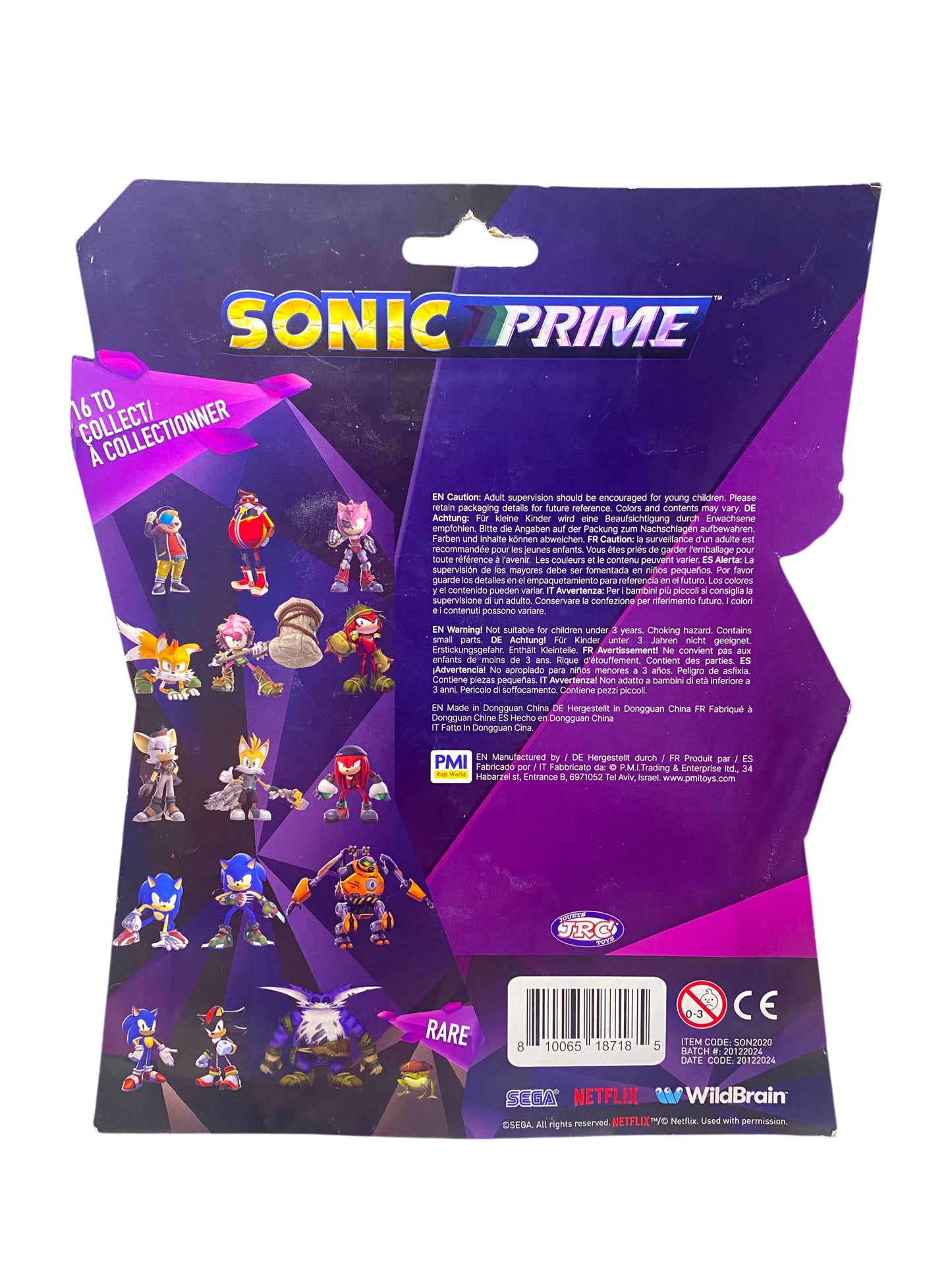 Sonic Prime 3-Pack Collectible Figures Set Netflix Series Toys for Kids
