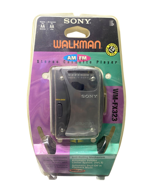 Sony Walkman WM-FX323 AM/FM Portable Stereo Cassette Player Black Sealed