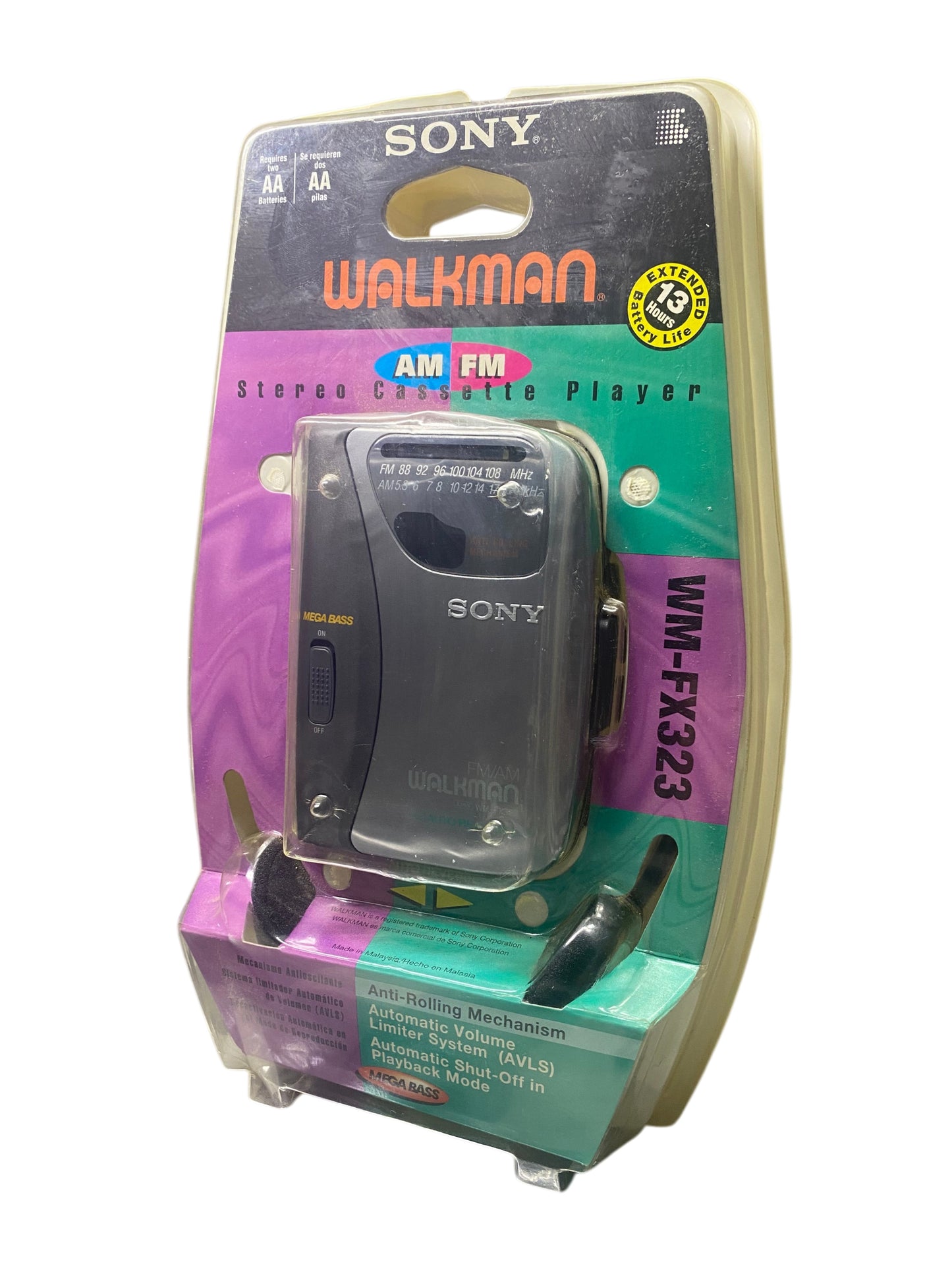 Sony Walkman WM-FX323 AM/FM Portable Stereo Cassette Player Black Sealed