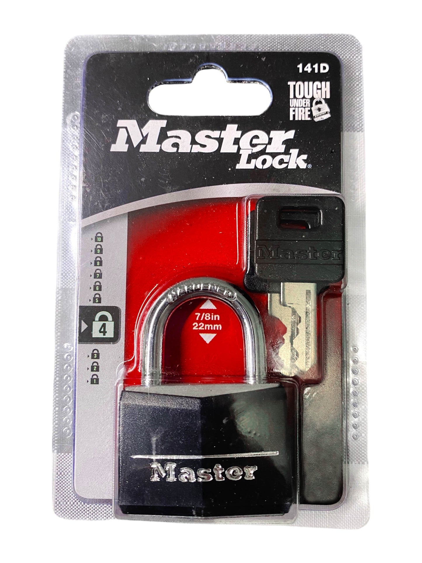 Master Lock 1.5" Vinyl Covered 4-pin Cylinder Double Locking Padlock