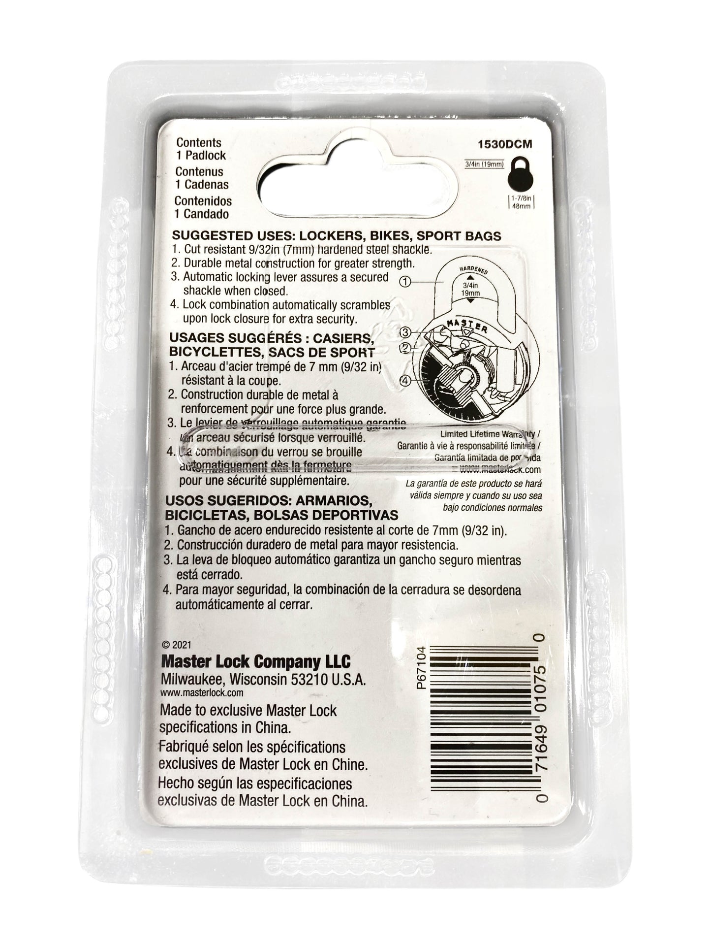 Master Lock Combination Padlock Blue Locker