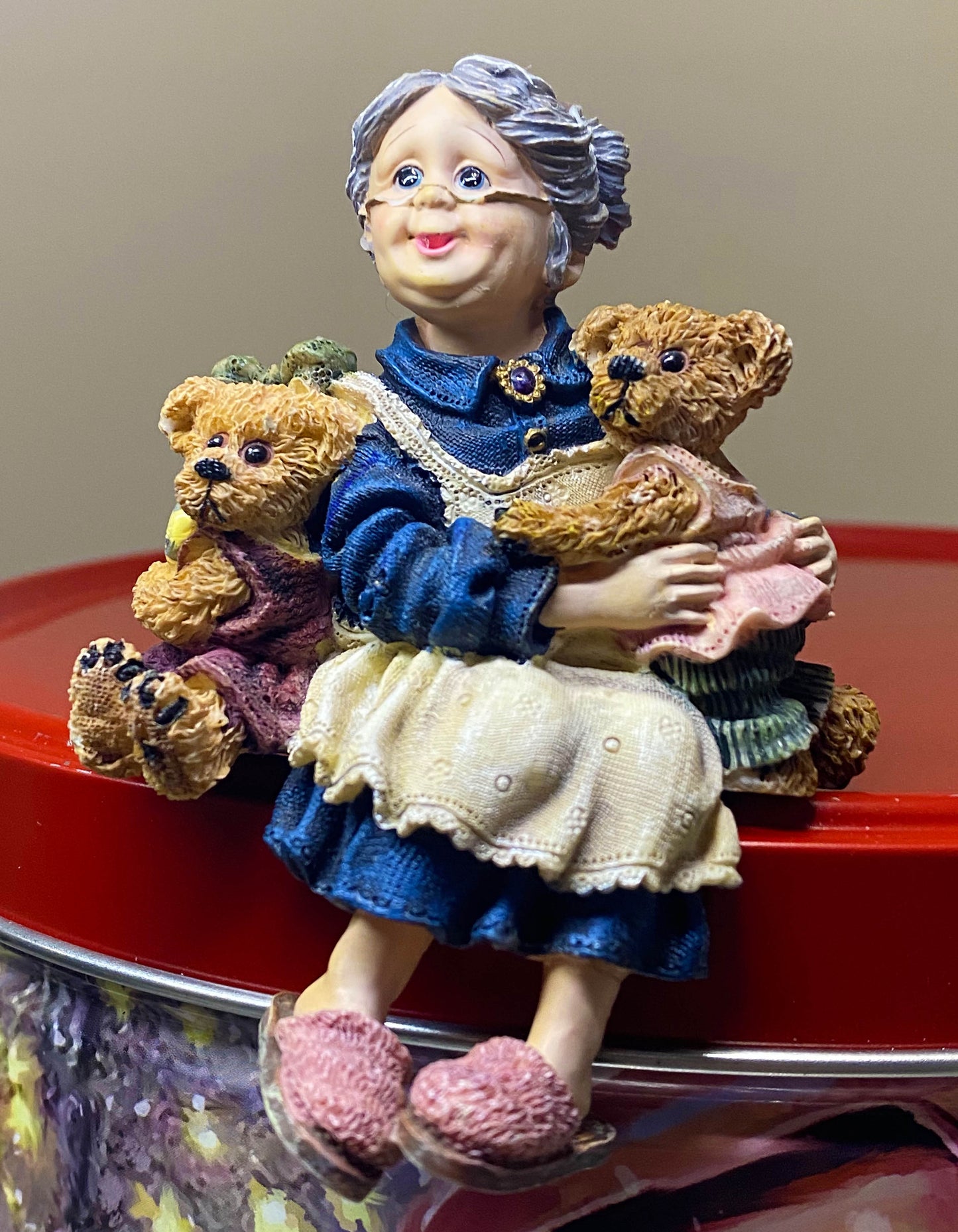Boyds Bear Wee Folkstone Grandma Shelf Sitter Figurine 36106