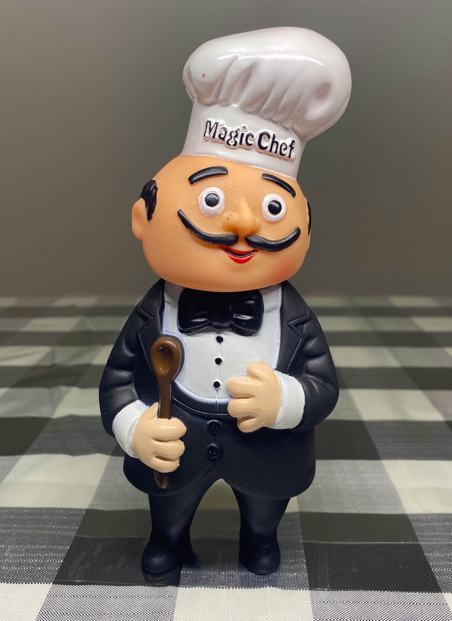 Vtg Magic Chef Vinyl Squeeze Advertising Doll Coin Bank Piggy Toy Mid-Century -B