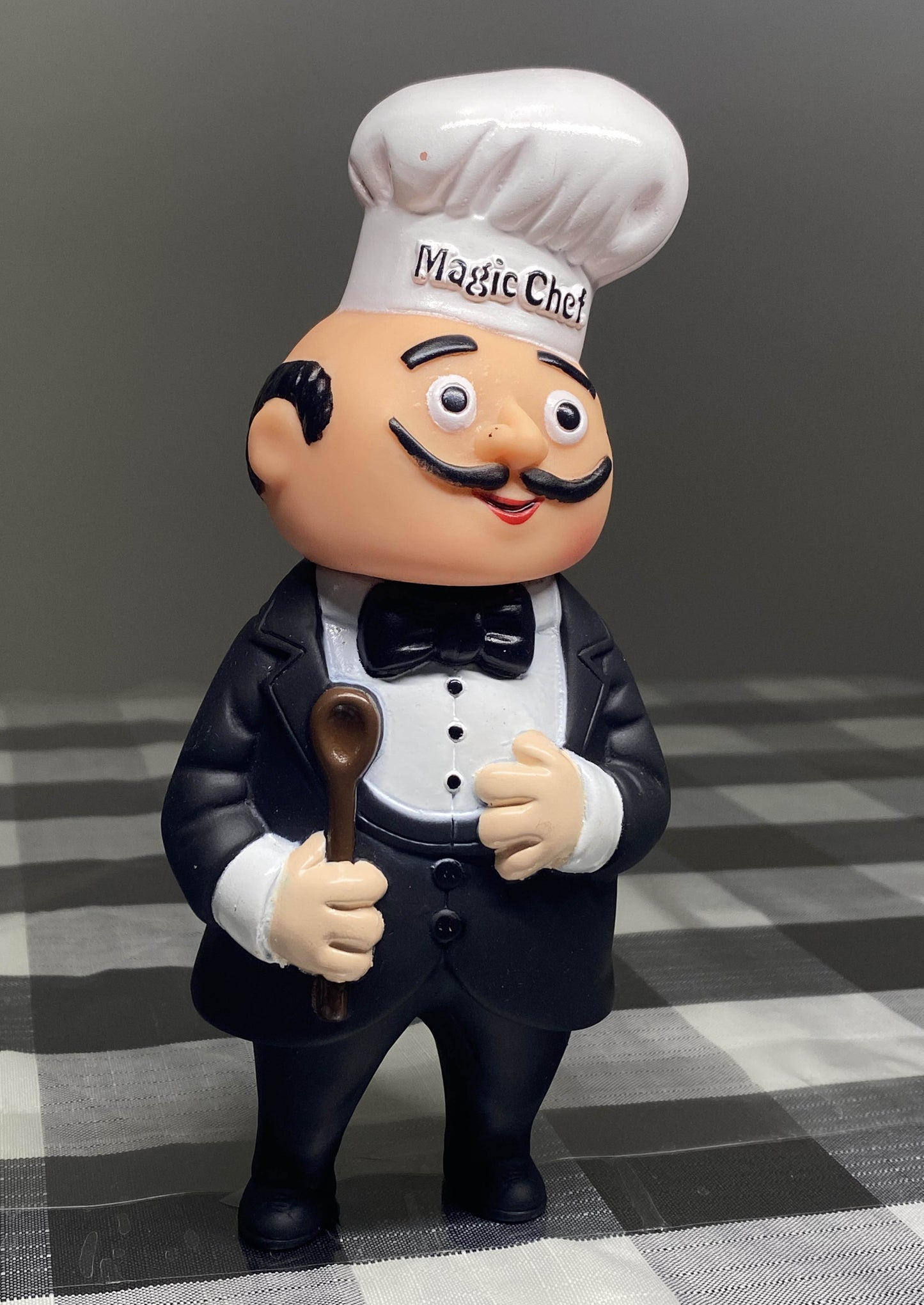 Vtg Magic Chef Vinyl Squeeze Advertising Doll Coin Bank Piggy Toy Mid-Century -B