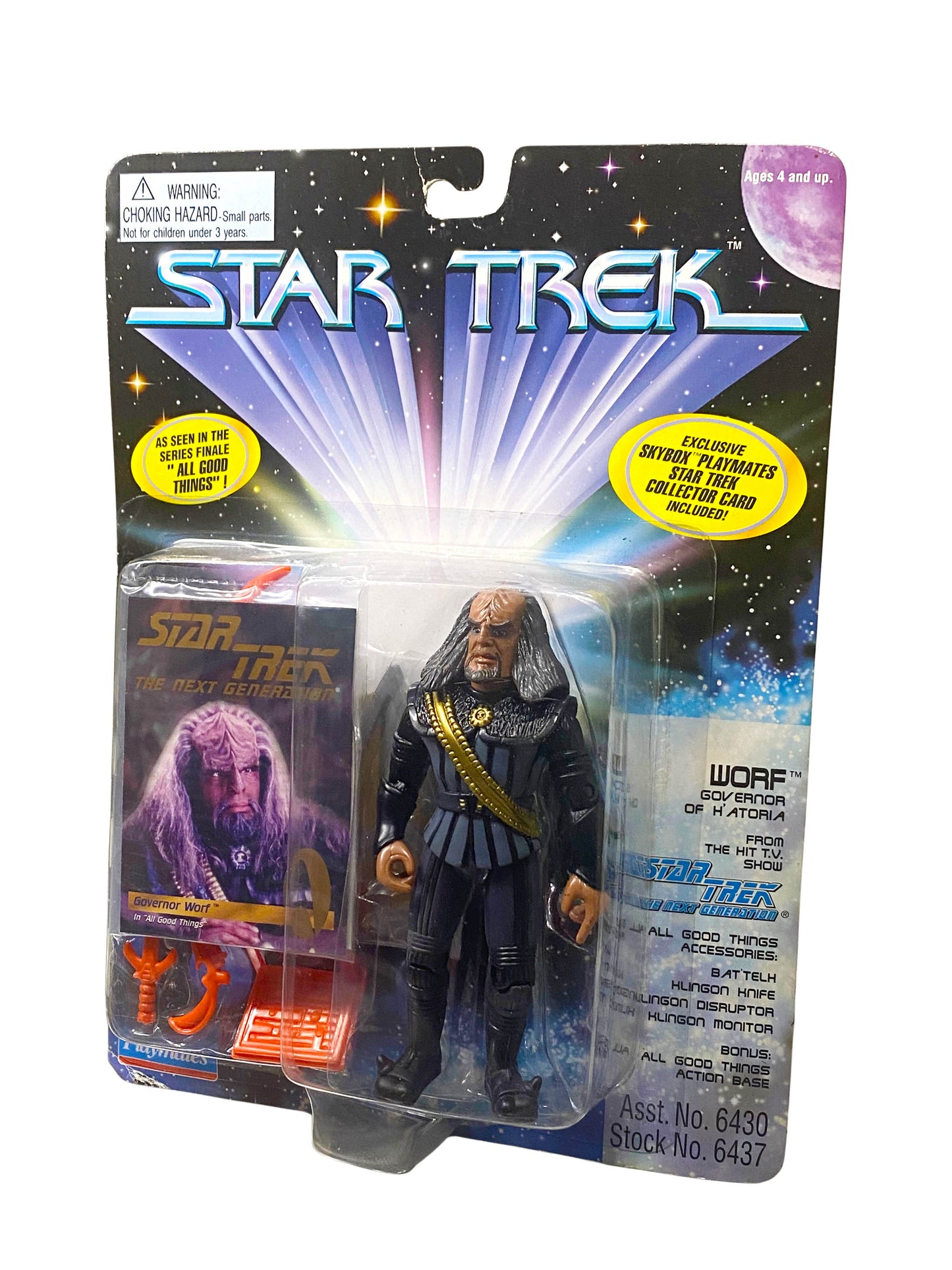 Star Trek TNG Worf All Good Things Action Figure Playmates Next Gen 1995