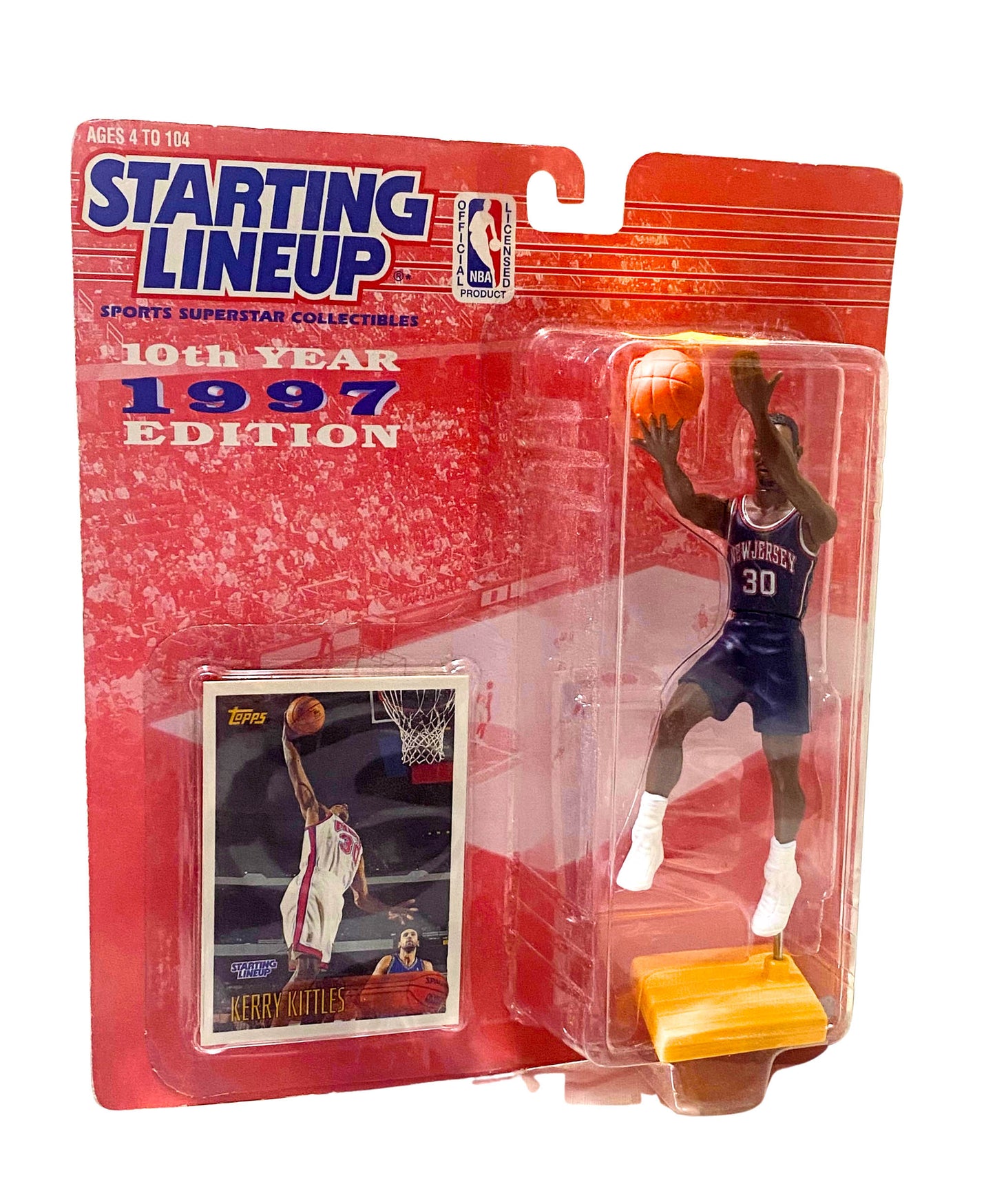 Vintage 1997 NBA Starting LineUp KERRY KITTLES  Action Figure and Card