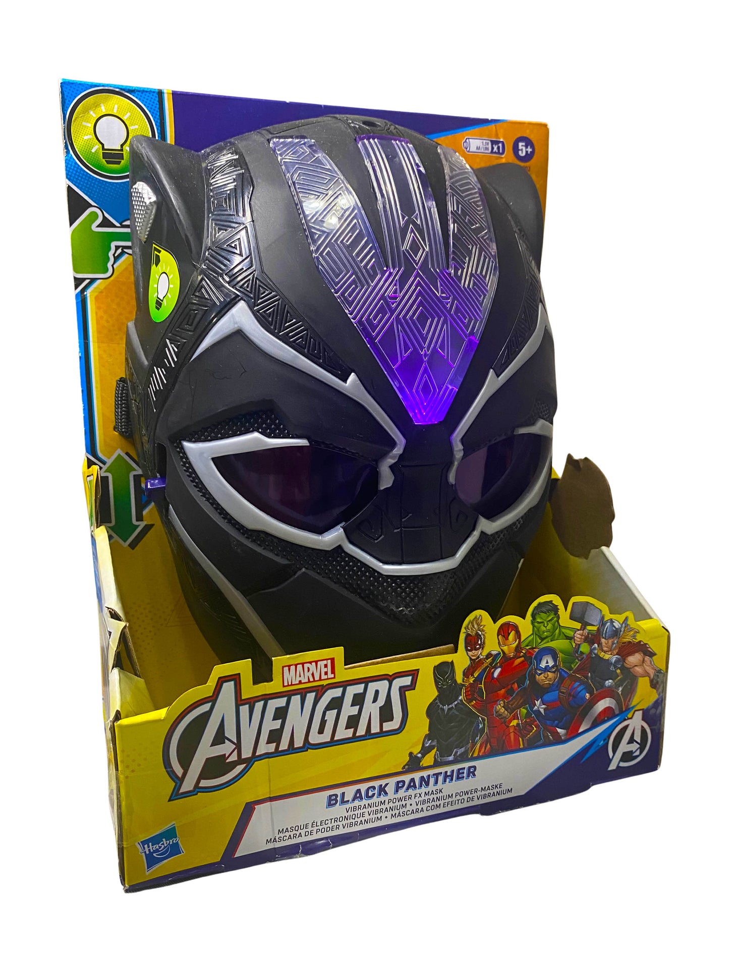 New Marvel Avengers Black Panther Vibranium Power FX Electronic Mask Free S&H