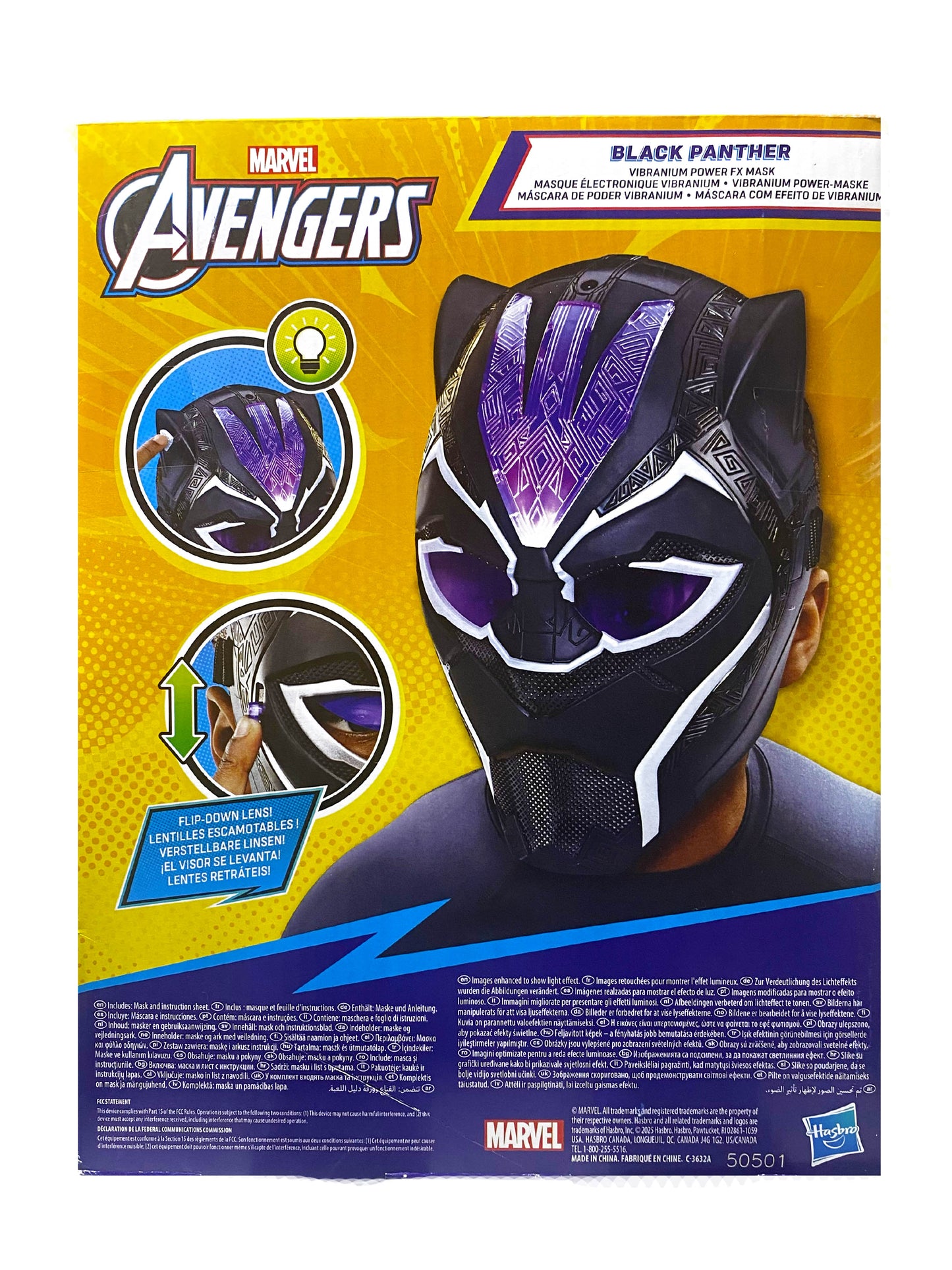 New Marvel Avengers Black Panther Vibranium Power FX Electronic Mask Free S&H