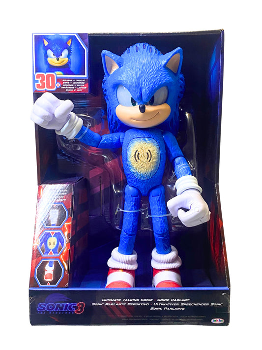 NEW Sonic The Hedgehog 3 Movie 13” Ultimate Talking Action Figure Jakks