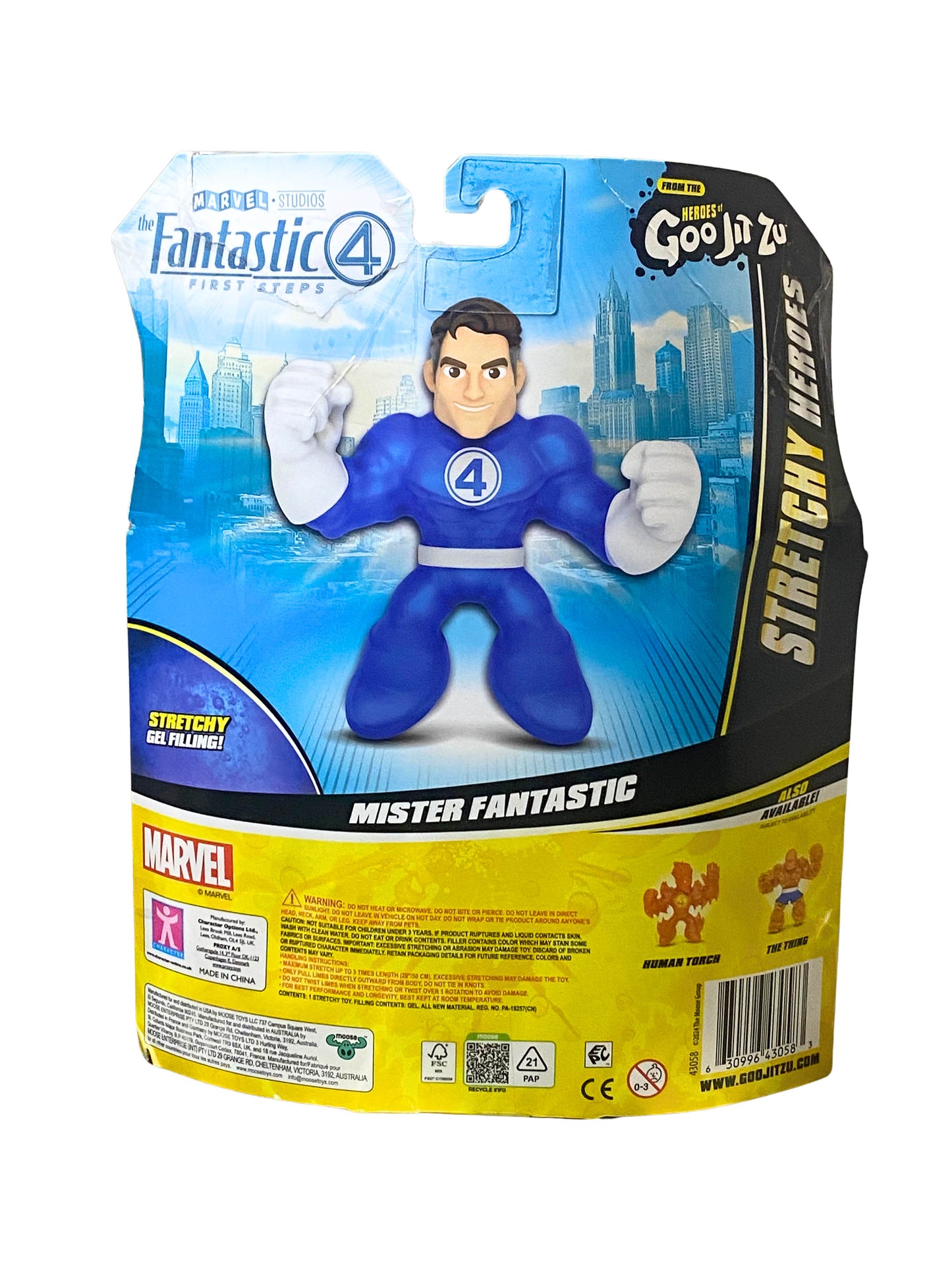 Fantastic 4 Heroes of Goo Jit Zu Mr. Fantastic Stretchy Figure