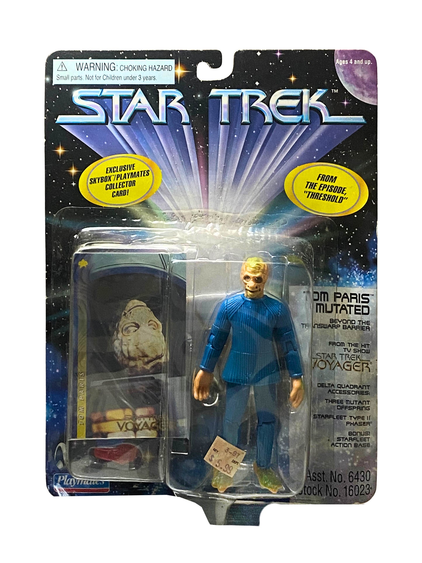Tom Paris - Mutated from "Threshold" Playmates Star Trek Voyager Figure 1997