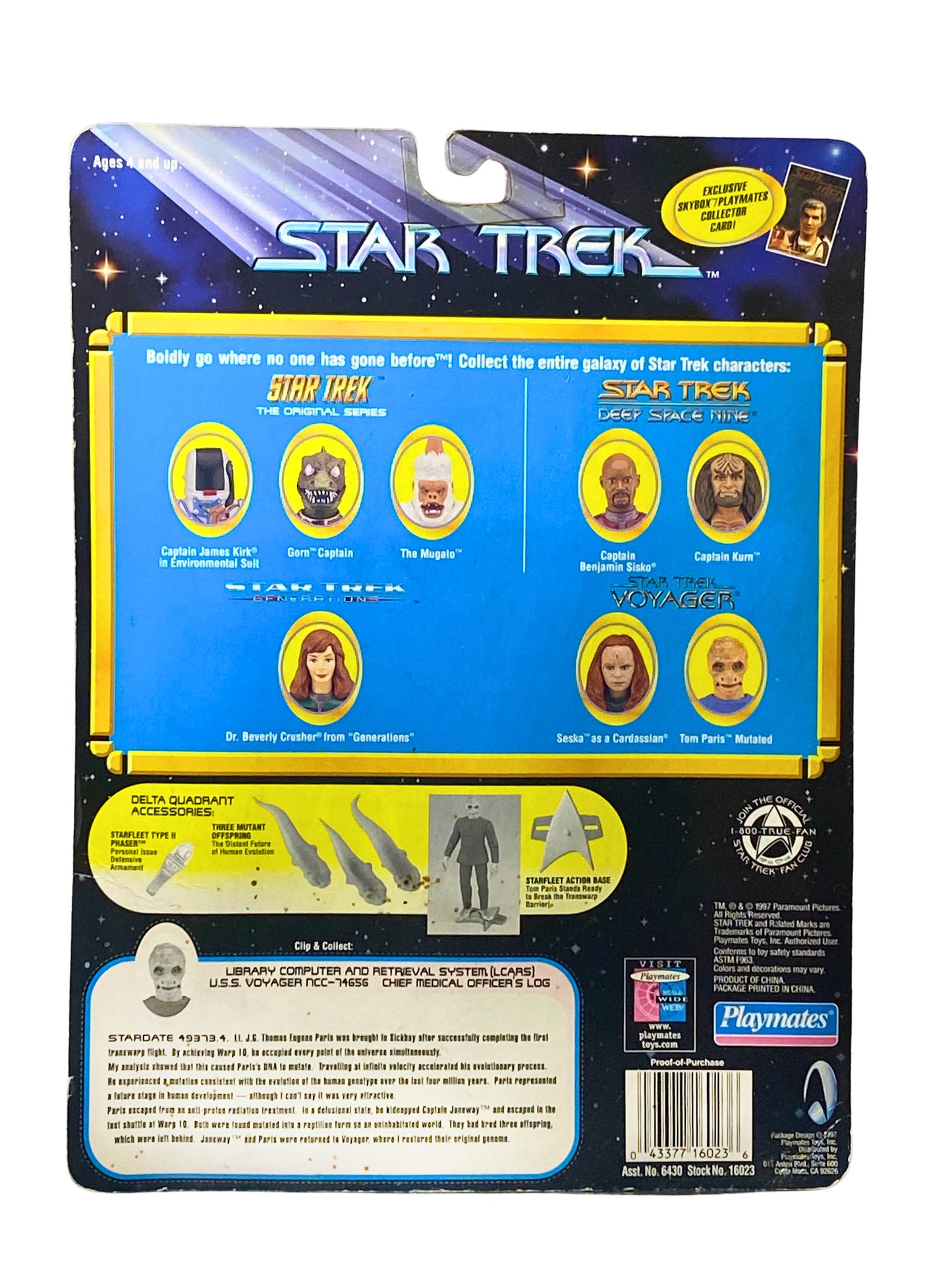 Tom Paris - Mutated from "Threshold" Playmates Star Trek Voyager Figure 1997