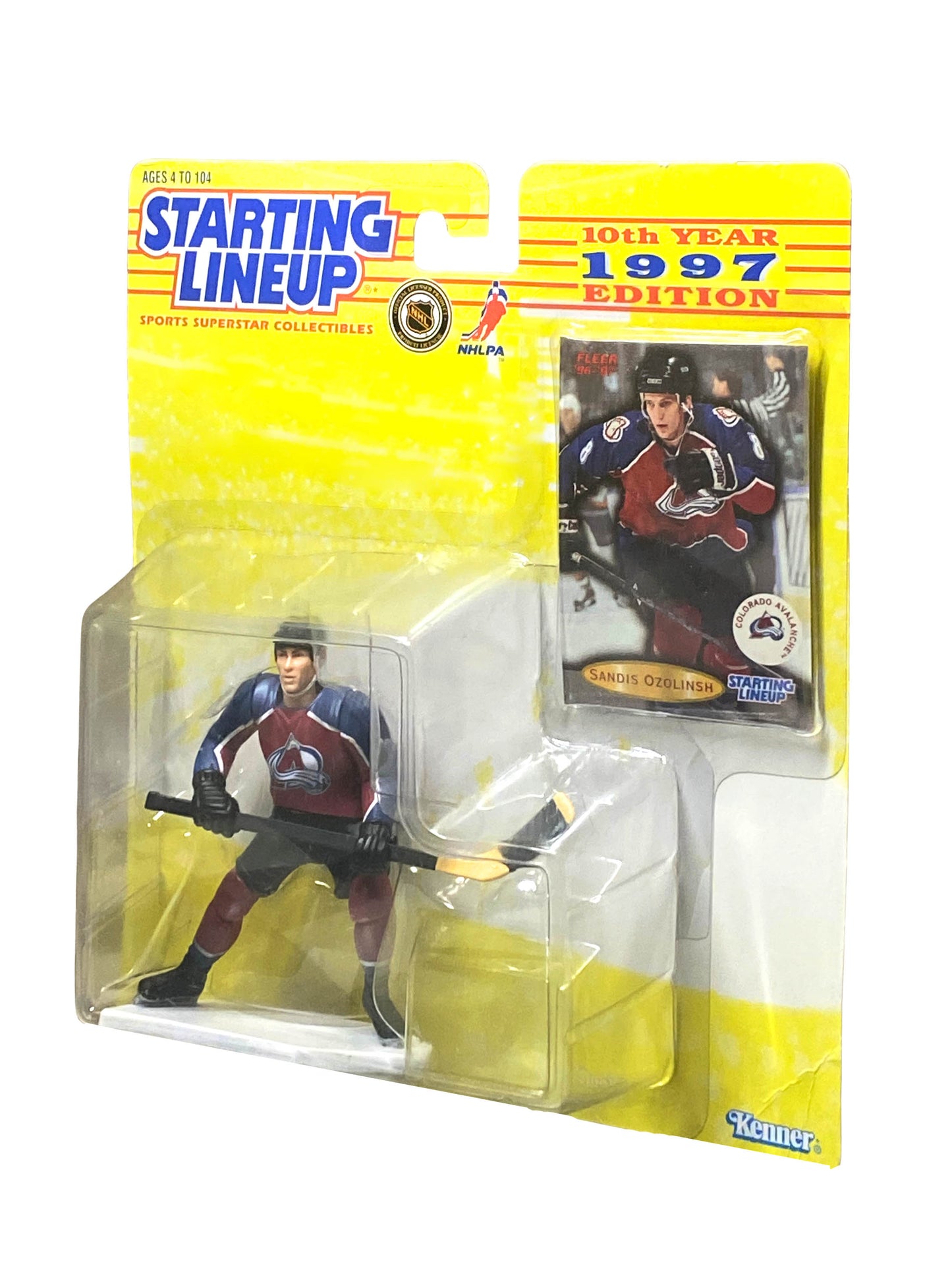Starting Lineup 1997 NHL Sandis Ozolinsh Colorado Avalanche Action Figure