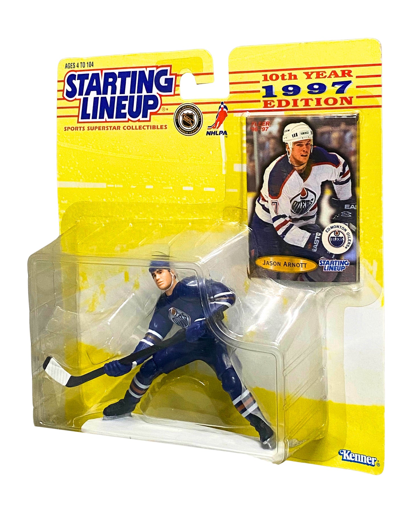 1997 STARTING LINEUP KENNER NIP JASON ARNOTT EDMONTON OILERS