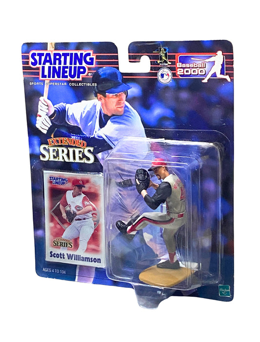 SCOTT WILLIAMSON 2000 STARTING LINE-UP SLU EXTENDED ROOKIE FIGURE&RC!REDS P RC