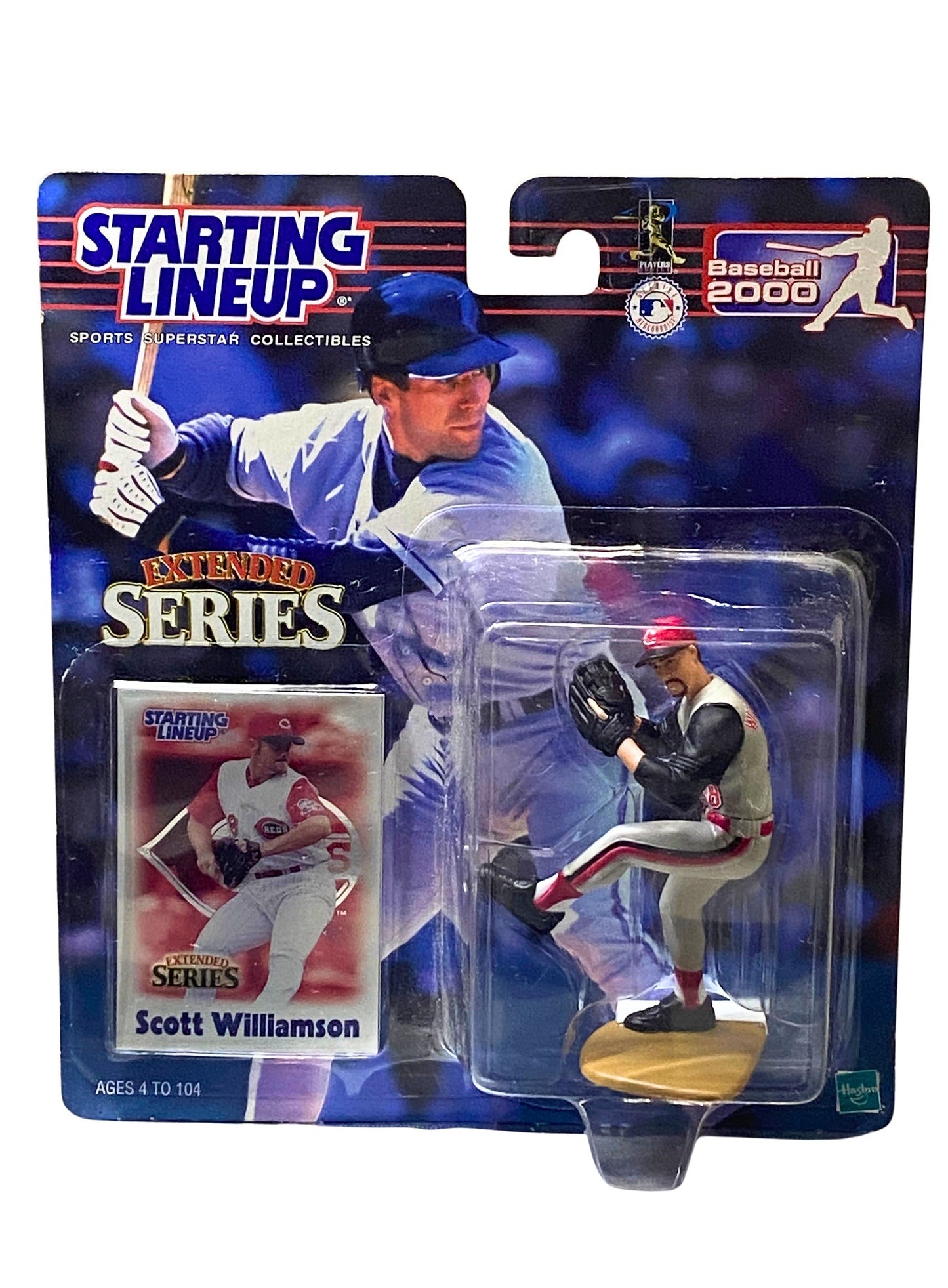 SCOTT WILLIAMSON 2000 STARTING LINE-UP SLU EXTENDED ROOKIE FIGURE&RC!REDS P RC