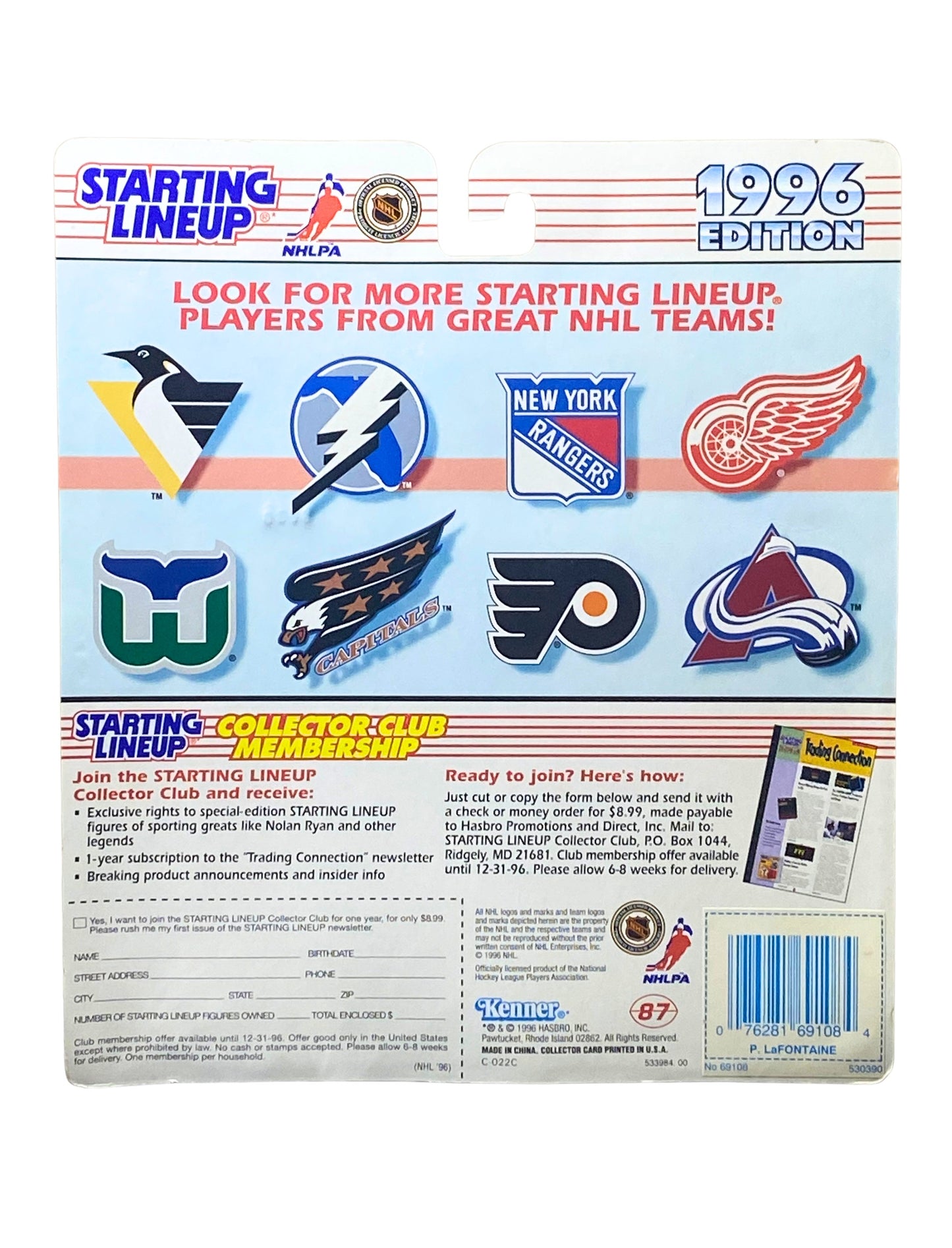 1996 Starting Lineup PAT LAFONTAINE Hockey Figure NOS NIP f18