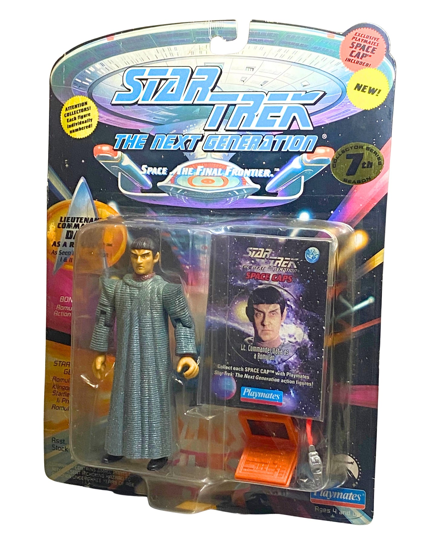 Star Trek TNG Lt. Commander Data as Romulan 5" Action Figure 1994 Playmates NIP