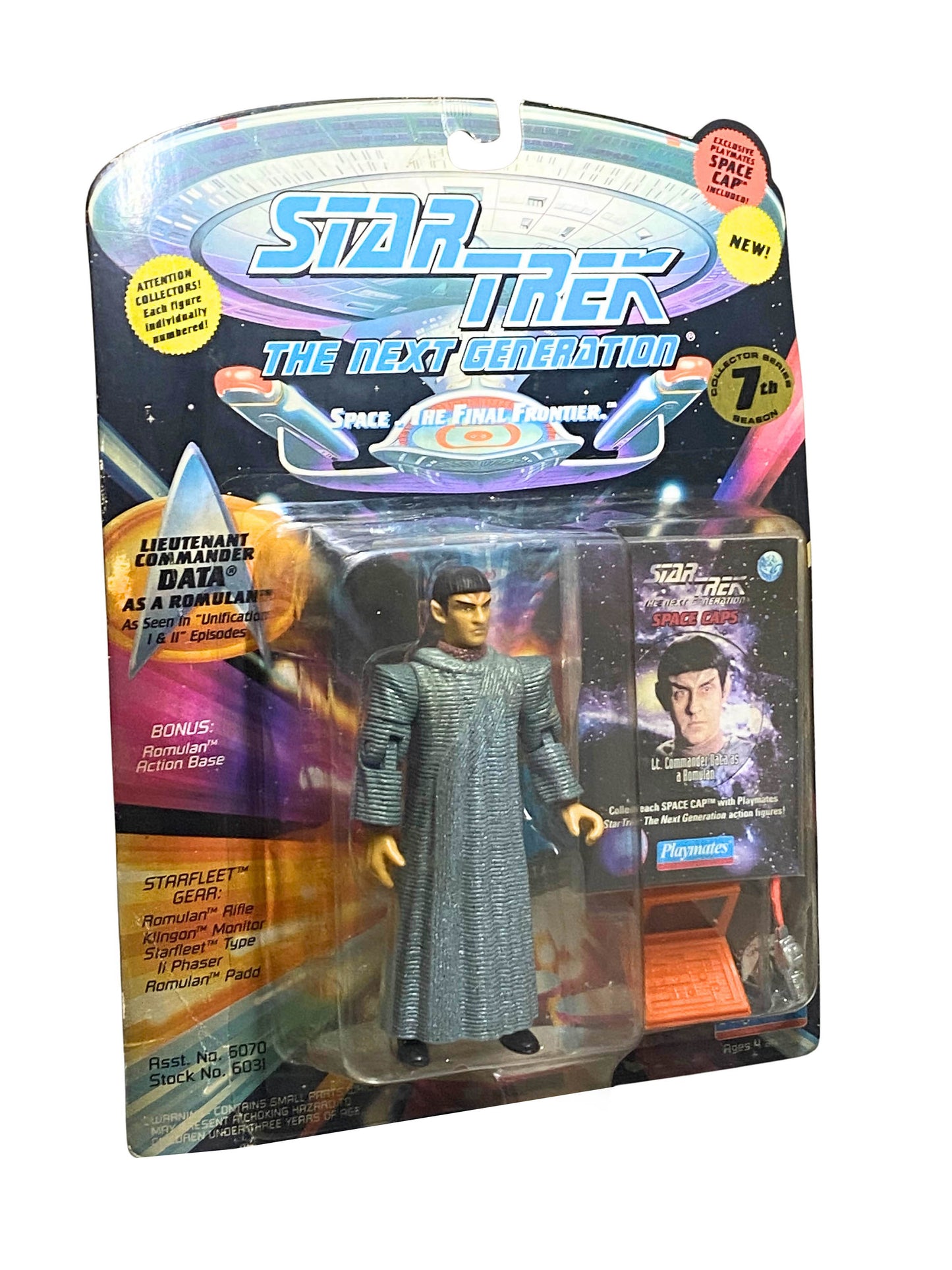 Star Trek TNG Lt. Commander Data as Romulan 5" Action Figure 1994 Playmates NIP