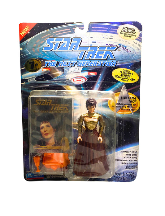 Playmates Canadian Star Trek the Next Generation Lwaxana Troi w/ Card, Rare