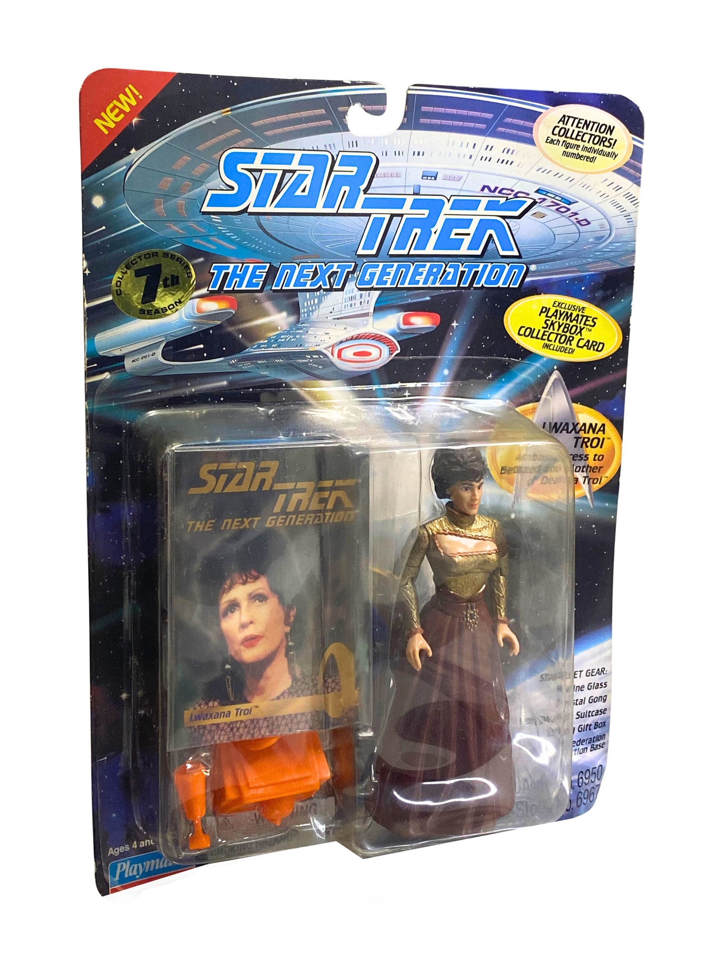Playmates Canadian Star Trek the Next Generation Lwaxana Troi w/ Card, Rare