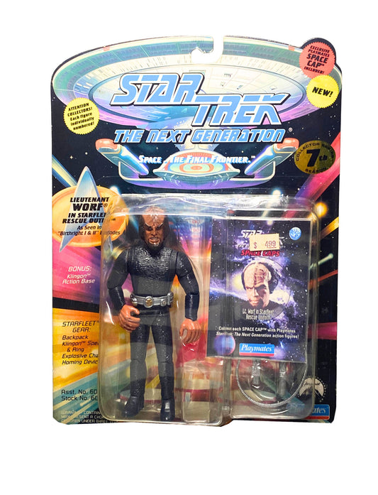 1993 PLAYMATES STAR TREK NEXT GENERATION LT. WOLF IN STARFLEET RESCUE UNIFORM