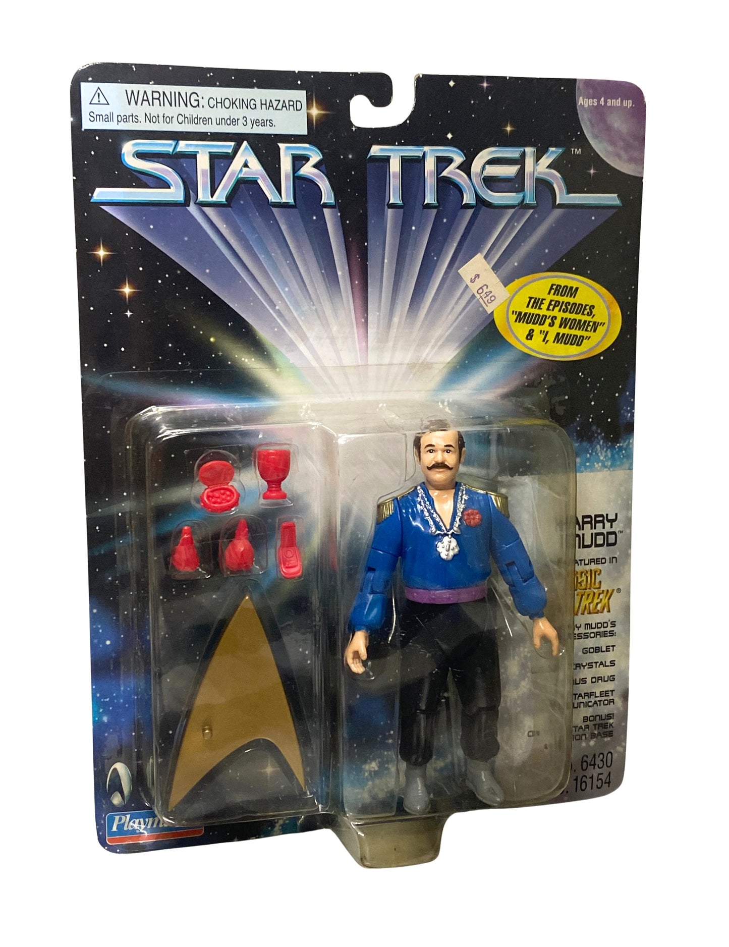 Star Trek TOS Harry Mudd Action Figure, Playmates 1997