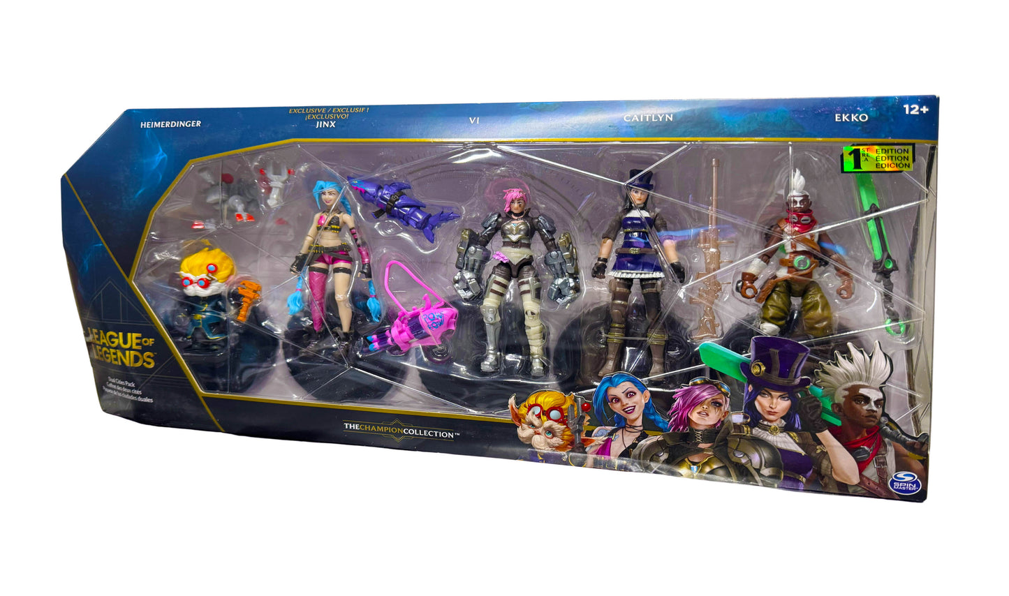 NEW League of Legends Dual Cities Pack 4" Jinx Vi Caitlyn Ekko Heimerdinger