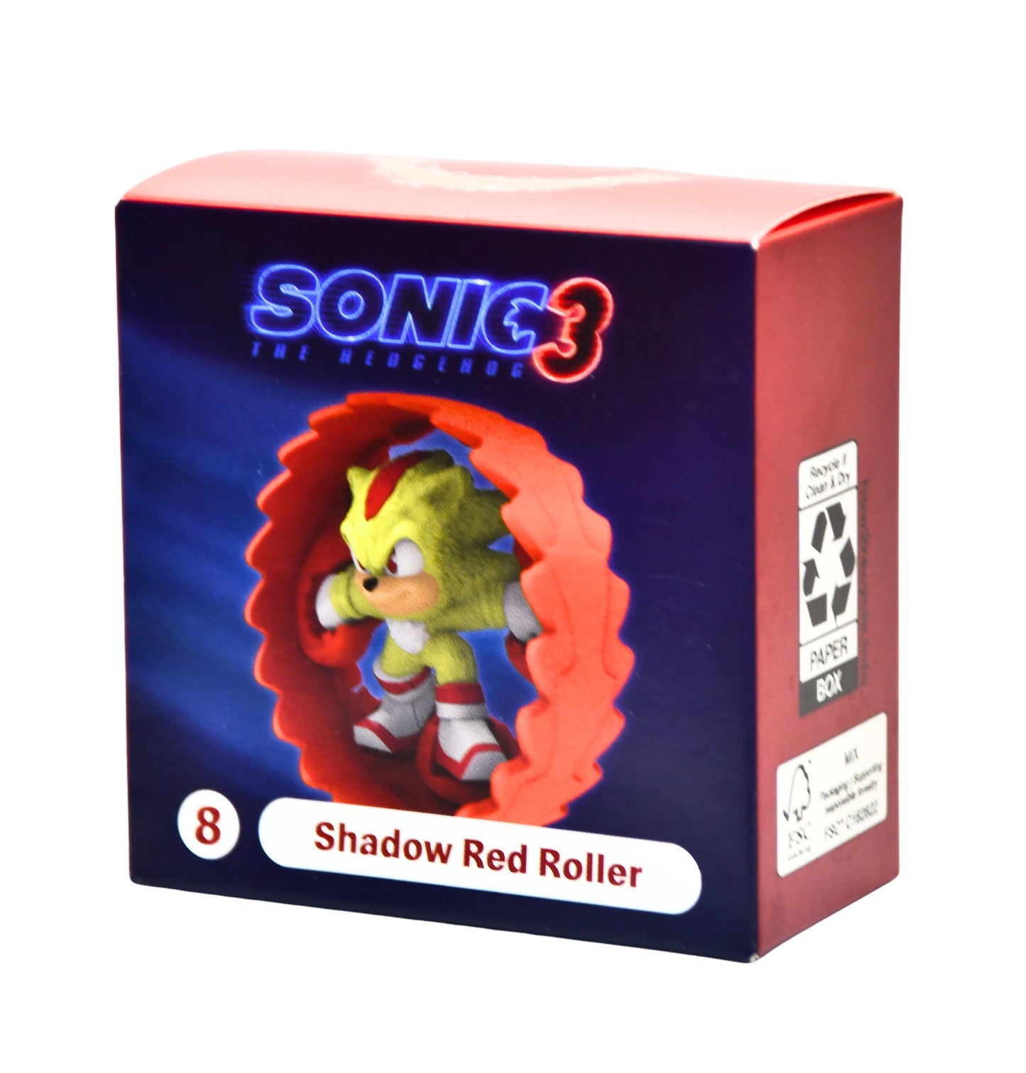 Sonic 3 the Hedgehog 2024 McDonald’s Happy Meal Toy Shadow Red Roller 8 New