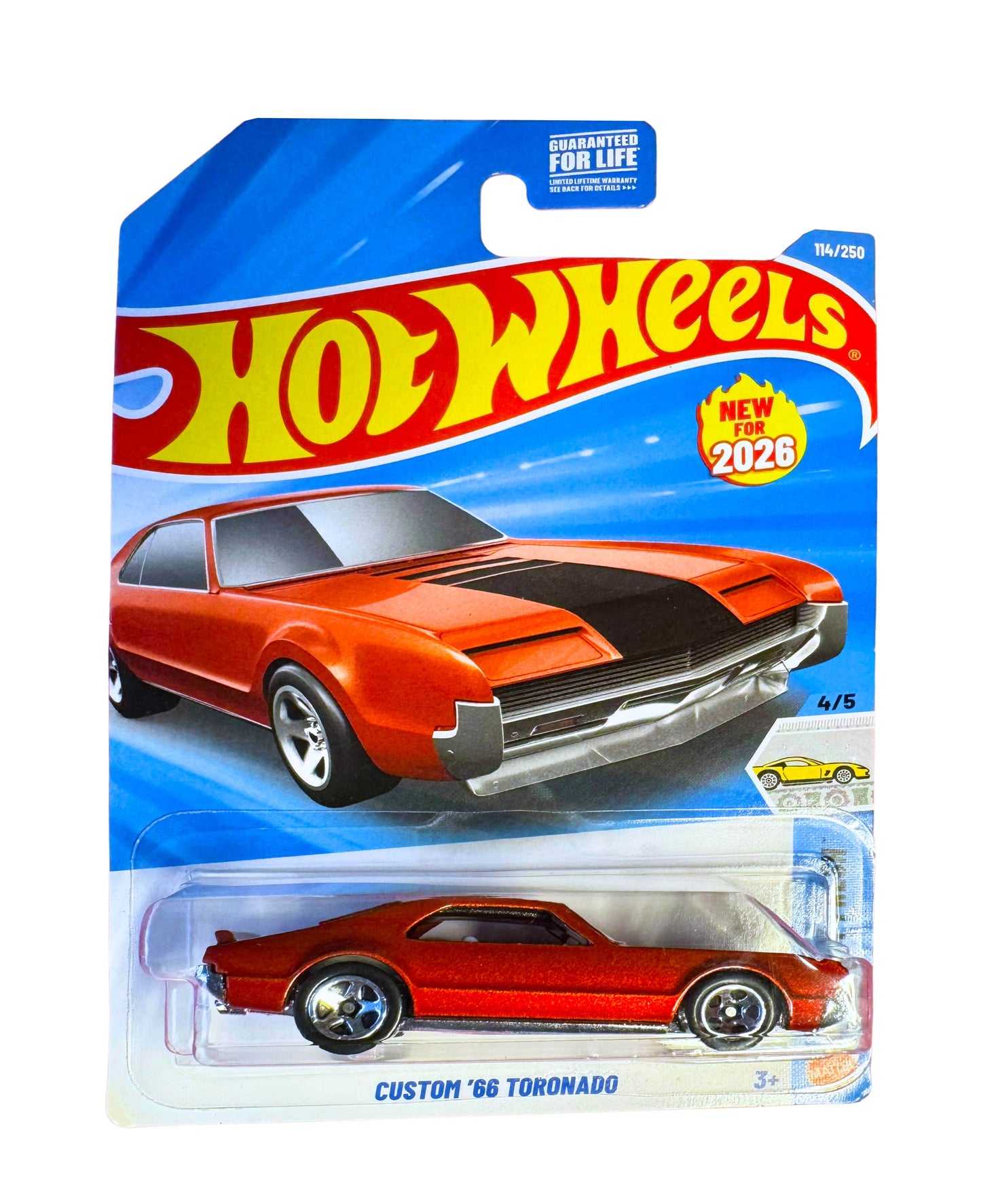 HOT WHEELS 2026 CUSTOM '66 TORONADO METALFLAKE TARGET RED 114/250 NEW MODEL