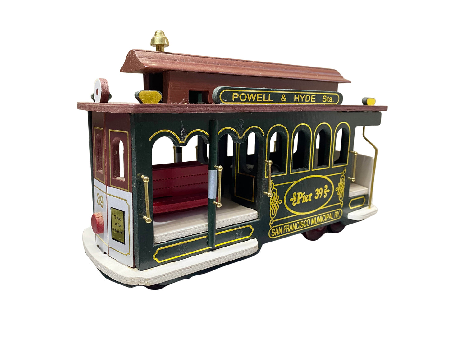 San Francisco Music Box Company Powell & Hyde St Pier 39 TROLLEY Music Box