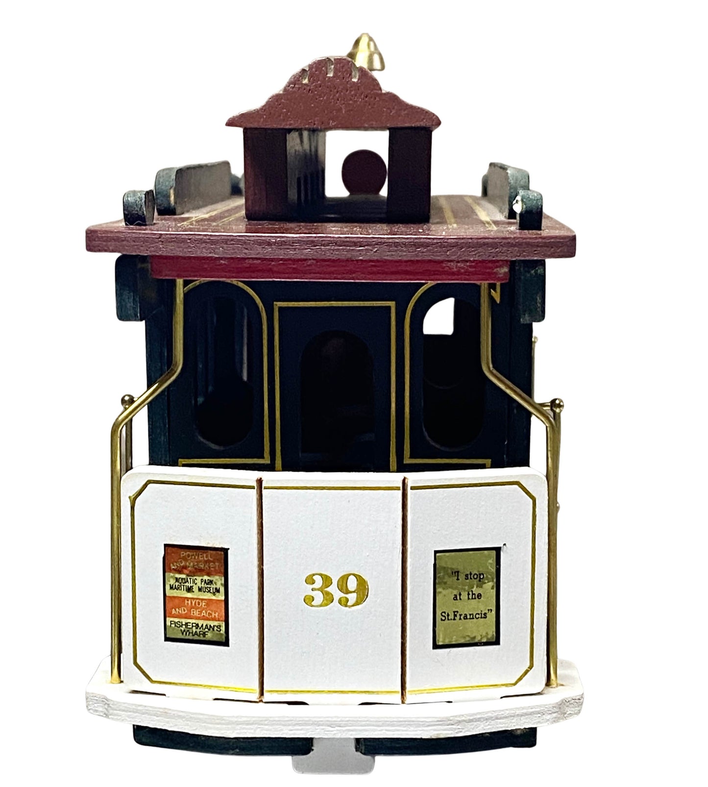 San Francisco Music Box Company Powell & Hyde St Pier 39 TROLLEY Music Box