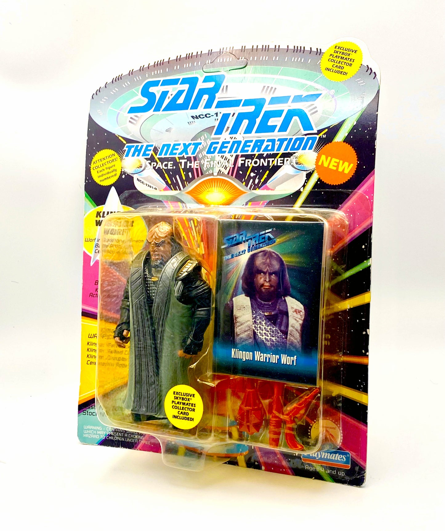 Star Trek: The Next Generation – Klingon Warrior Worf – Playmates 1993 – NIB🖖🏼