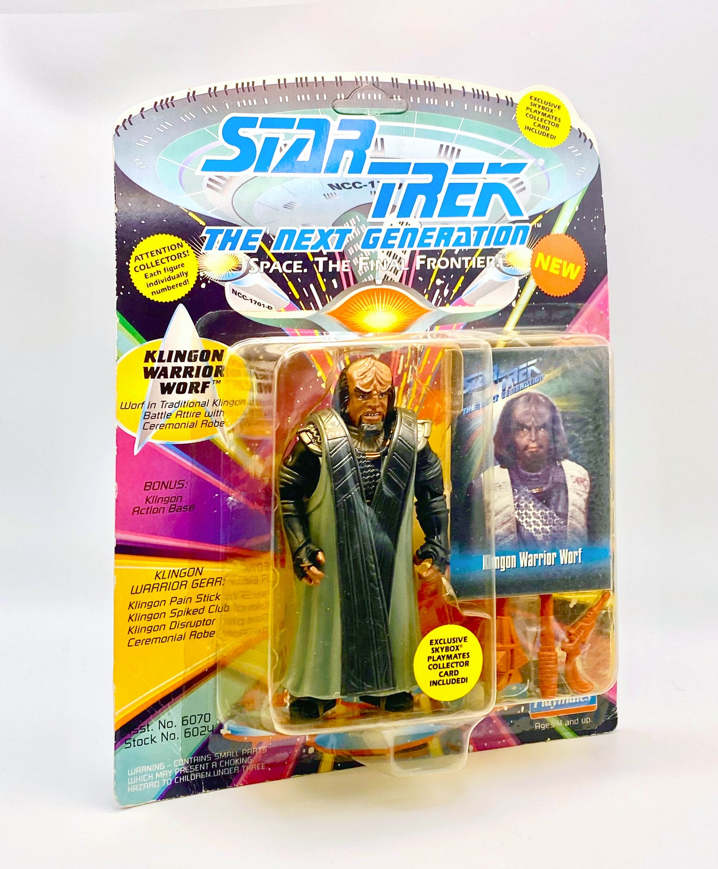 Star Trek: The Next Generation – Klingon Warrior Worf – Playmates 1993 – NIB🖖🏼