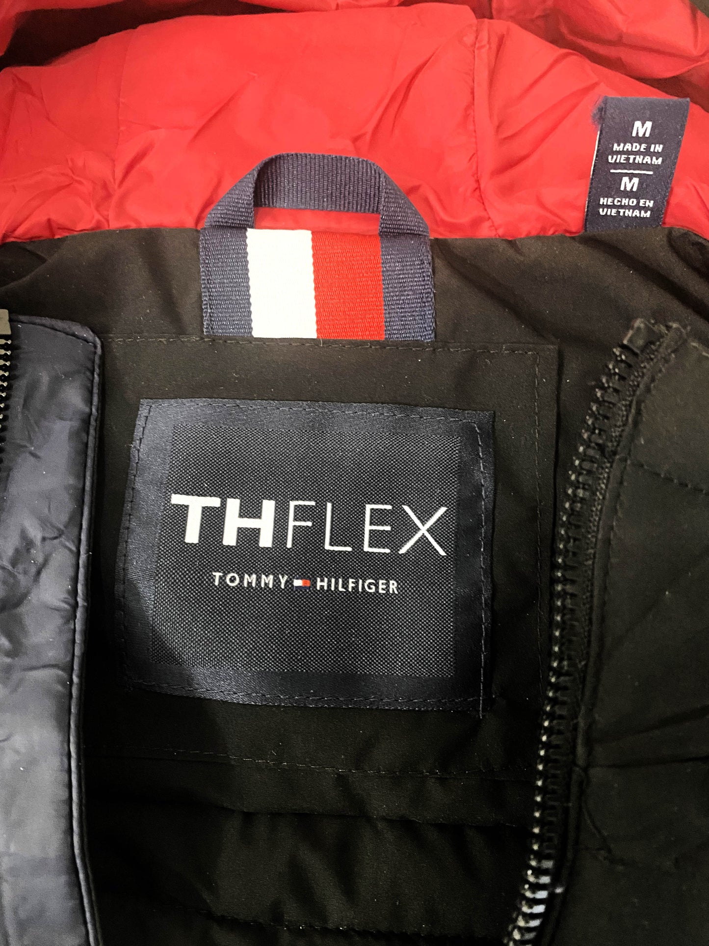 Tommy Hilfiger  Stretch Poly Hooded Packable Jacket, Black, Medium