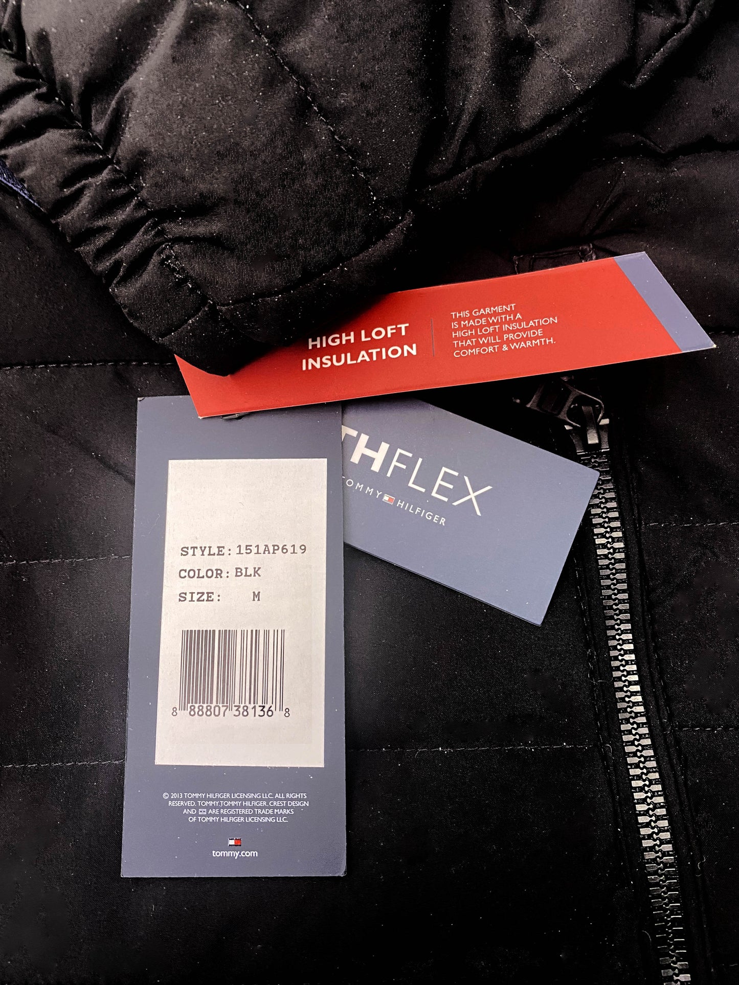 Tommy Hilfiger  Stretch Poly Hooded Packable Jacket, Black, Medium