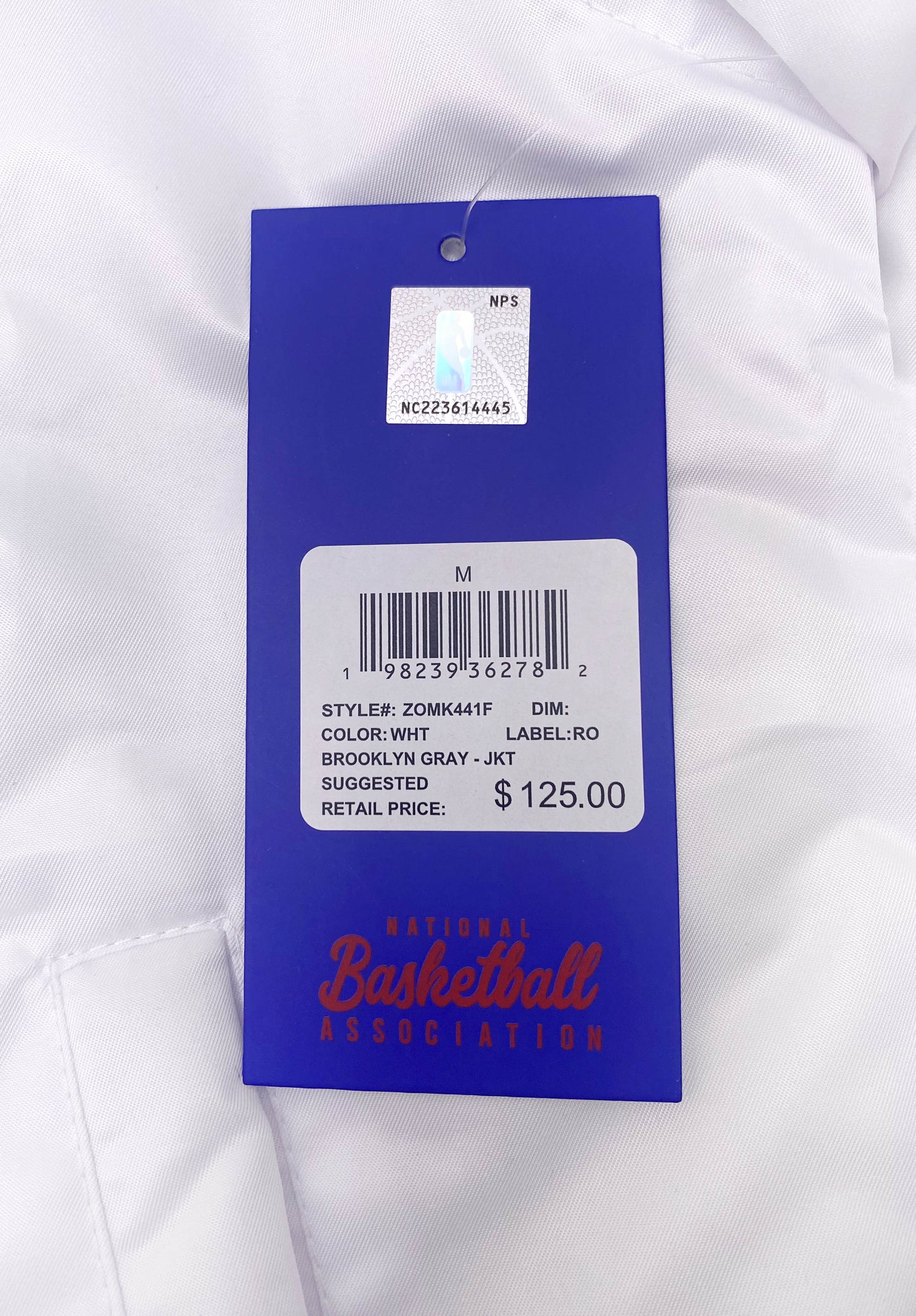 NBA  Jacket  Full Zip – New With Tags MSRP  "Sale"